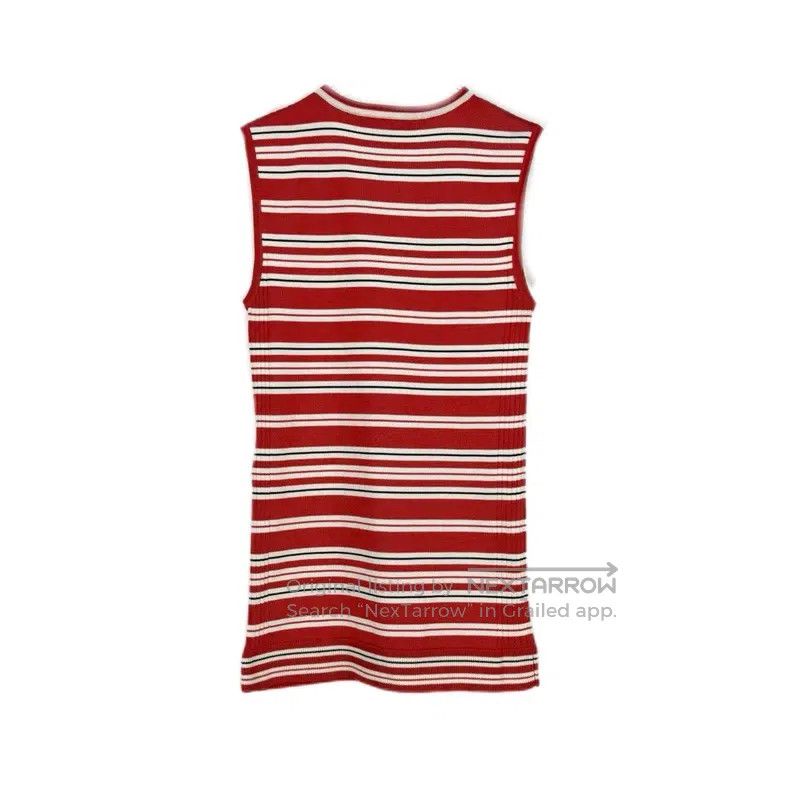 Louis Vuitton Louis Vuitton Red stripe badge logo mulberry silk vest Size XS / US 0-2 / IT 36-38 - 2 Thumbnail