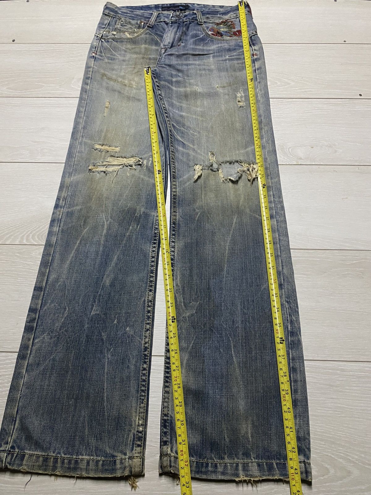 If Six Was Nine 55DSL Grunge Embroidered Logo If Six Was Nine Style Jeans Size US 30 / EU 46 - 18 Thumbnail