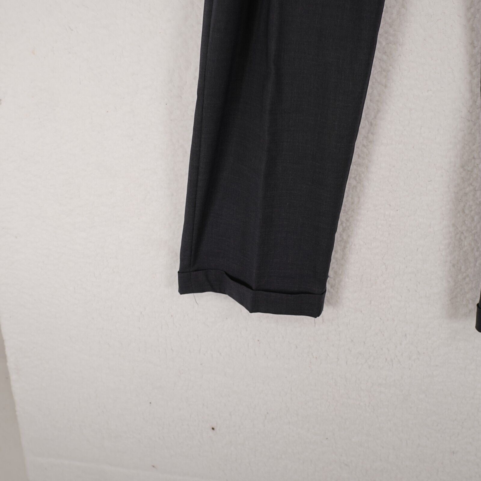 Hart Schaffner Marx Hart Schaffner Marx Wool Charcoal Gray Pleated Cuff High Ris Size 38R - 2 Thumbnail