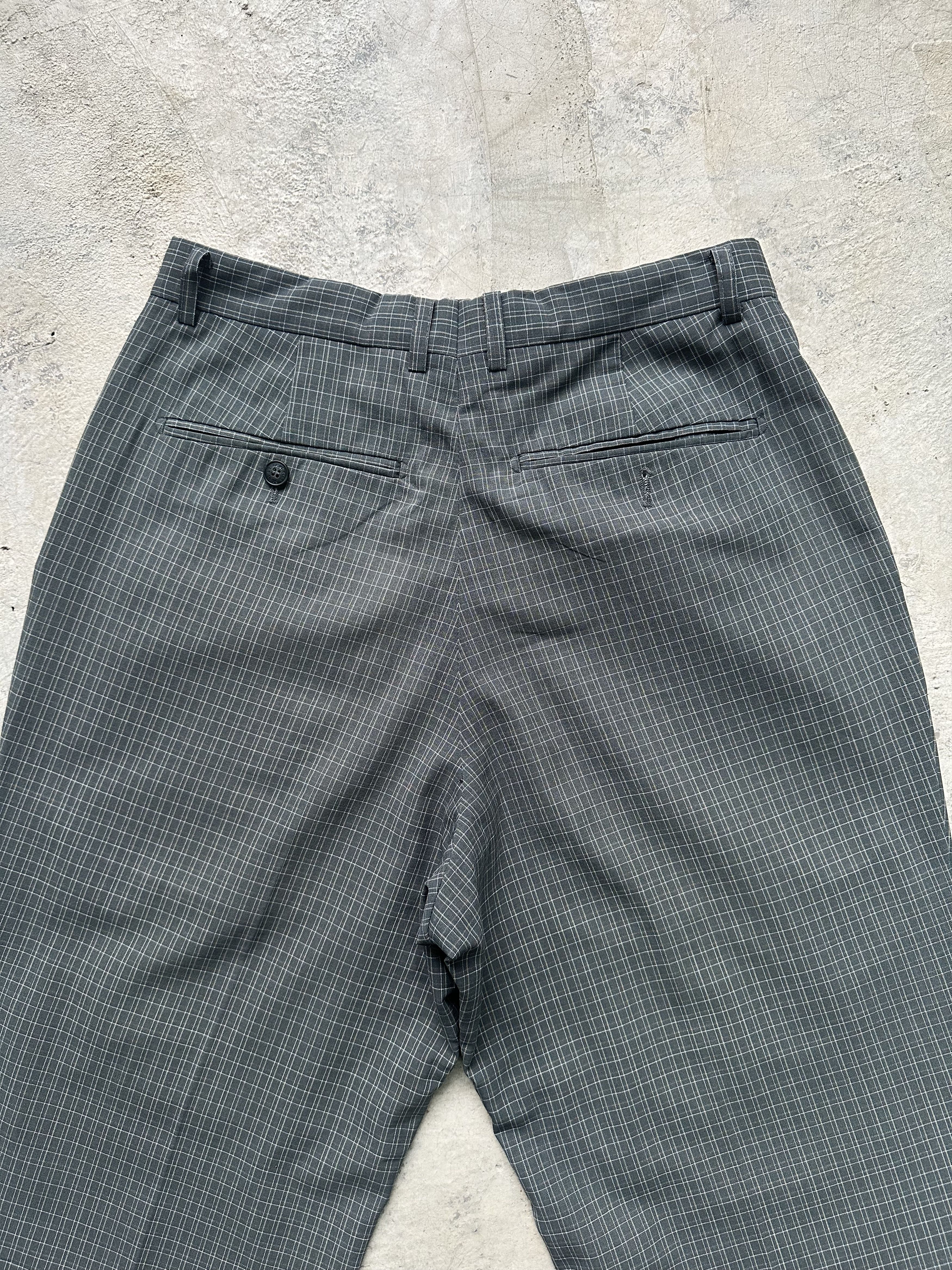 Yves Saint Laurent YvesSaintLaurent Pour Homme Green Tartan Plaid Trouser Pants Size US 28 / EU 44 - 7 Thumbnail