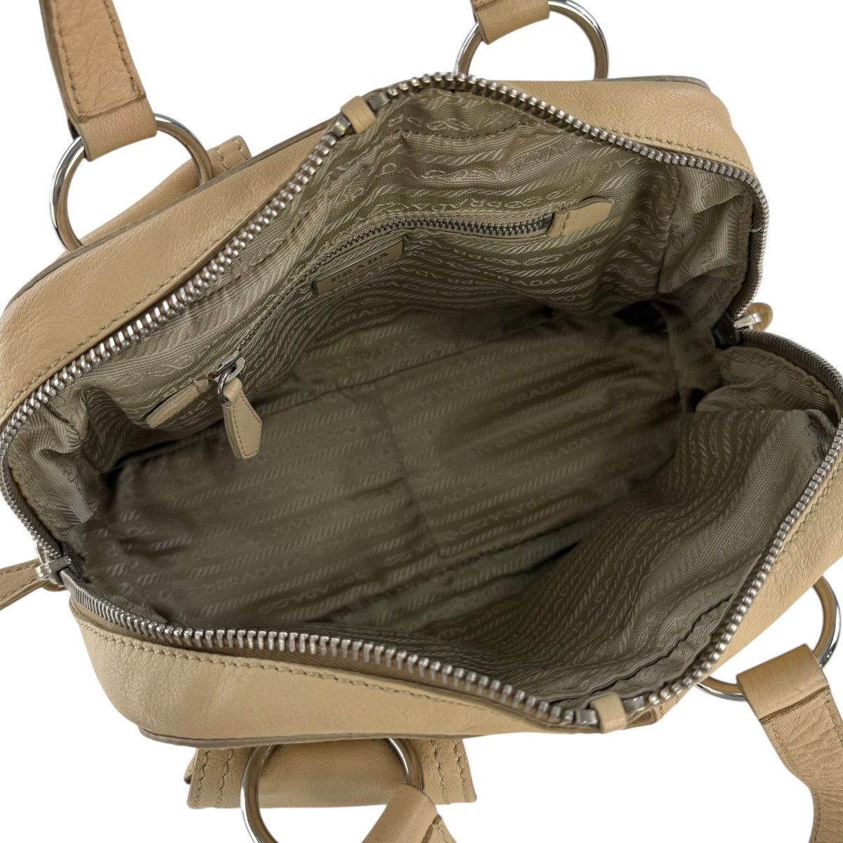 Prada Prada Leather Double Pocket Shoulder Bag Size ONE SIZE - 7 Thumbnail