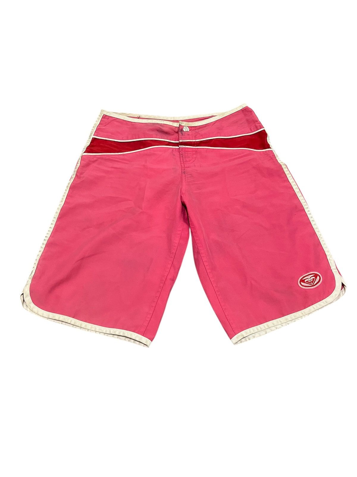 Japanese Brand VINTAGE Y2K ICON! Roxy Board Shorts Hot Pink Contrast Red Size US 29 - 2 Thumbnail