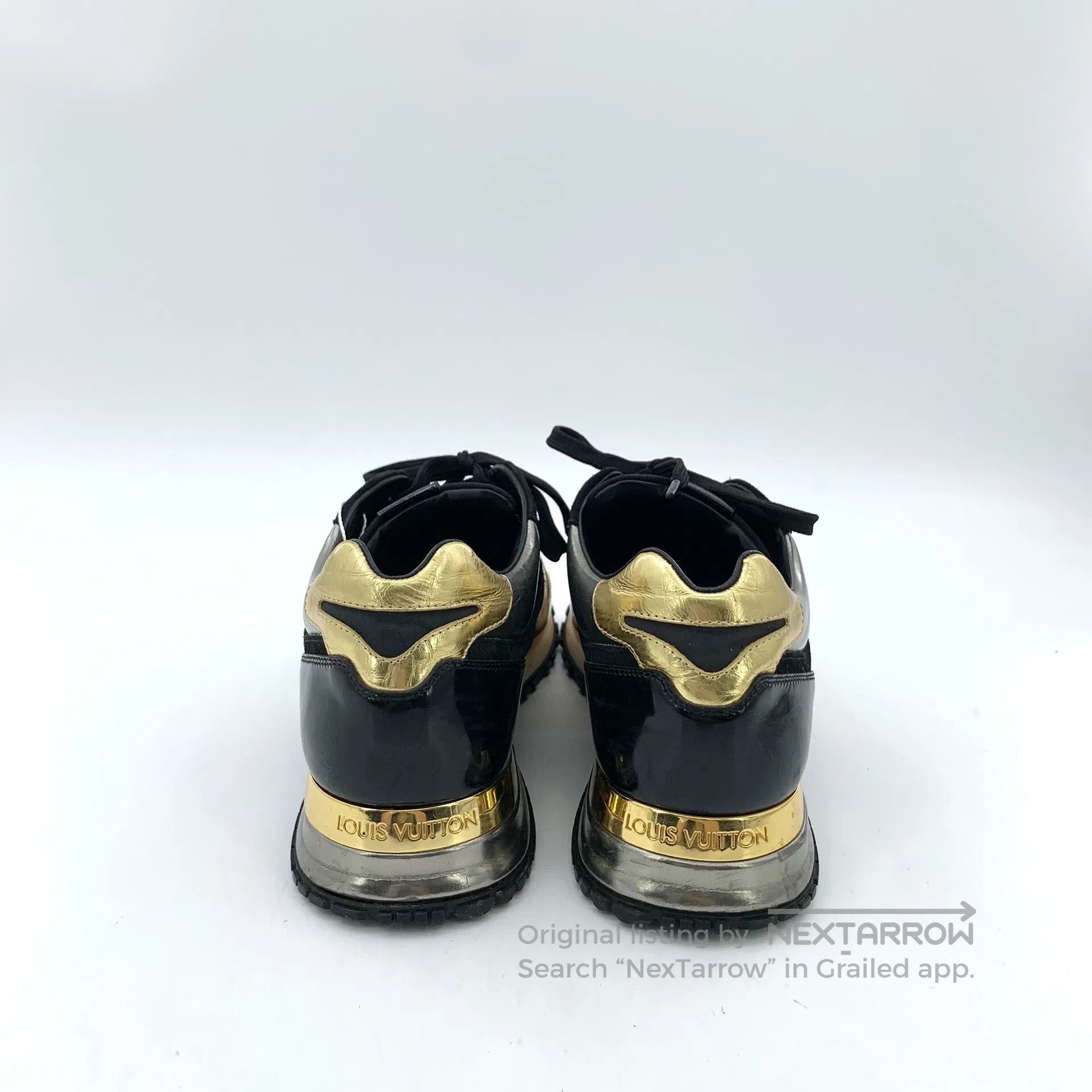Louis Vuitton Louis Vuitton Black Logo Monogram Velvet Lace-Up Casual Fl Size US 7 / IT 37 - 4 Thumbnail