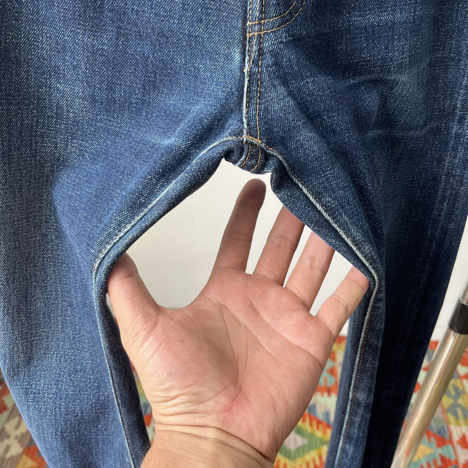 Denime Size 30x33.5 Vintage 80s Denime Big E Japan Denim S1515 Size US 30 / EU 46 - 8 Thumbnail