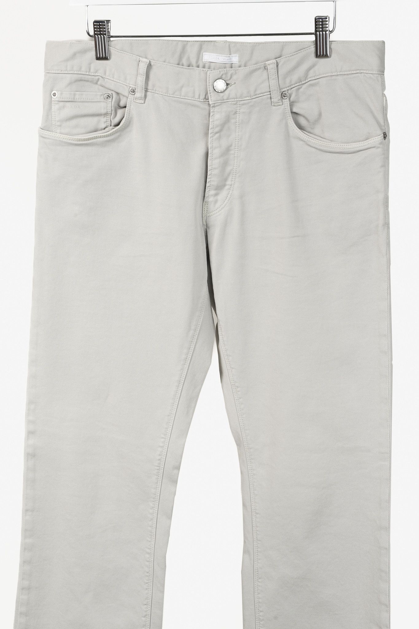Prada Prada Light-Grey-Wash Classic Fit Straight-Leg Jeans Size US 33 - 3 Thumbnail