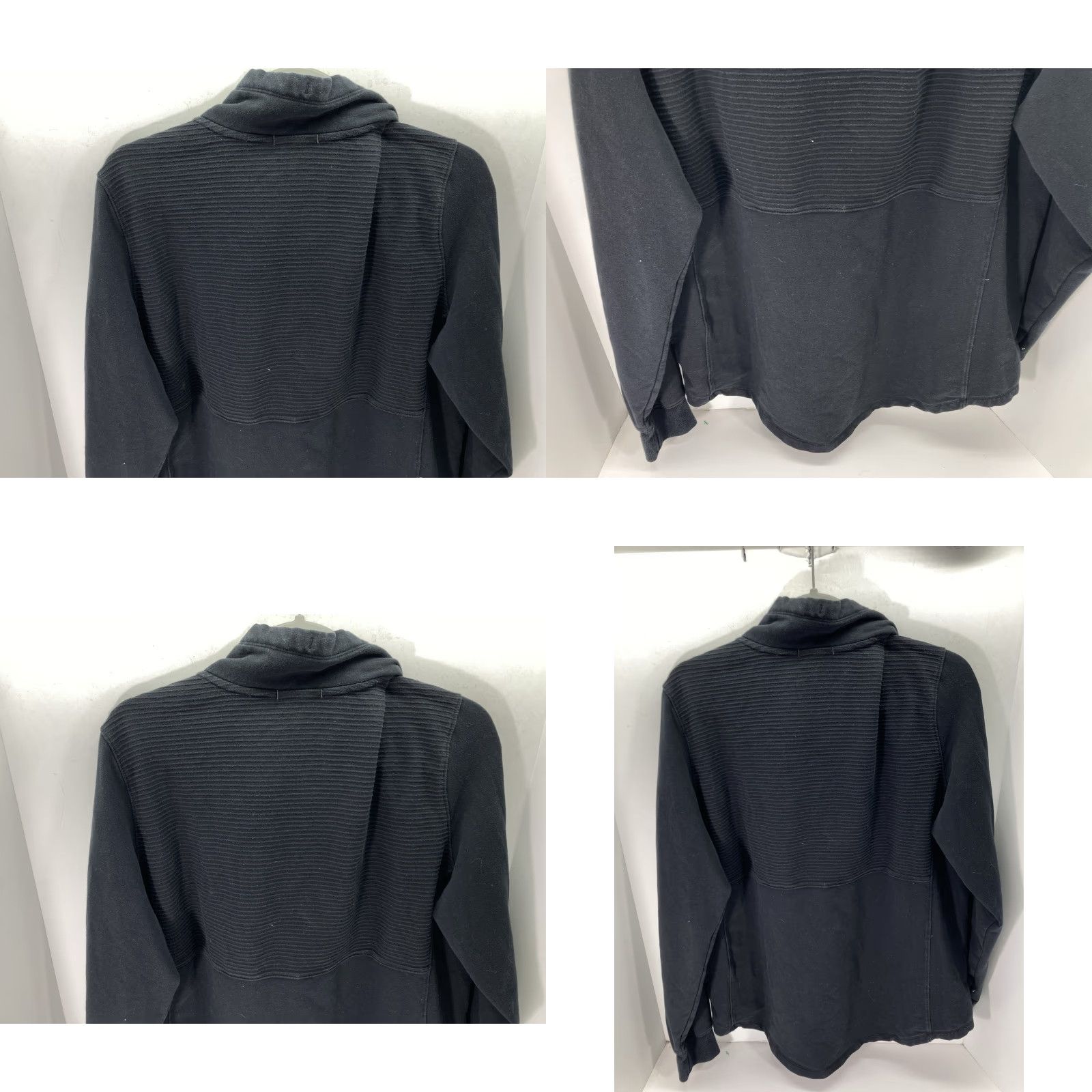 Vintage VINTAGE LL Bean Sweatshirt Men XL Solid Black Pullover Collared Cowl Collar Cotton Blend Casual Mens XL Black Sweatshirt Size US XL / EU 56 / 4 - 8 Thumbnail
