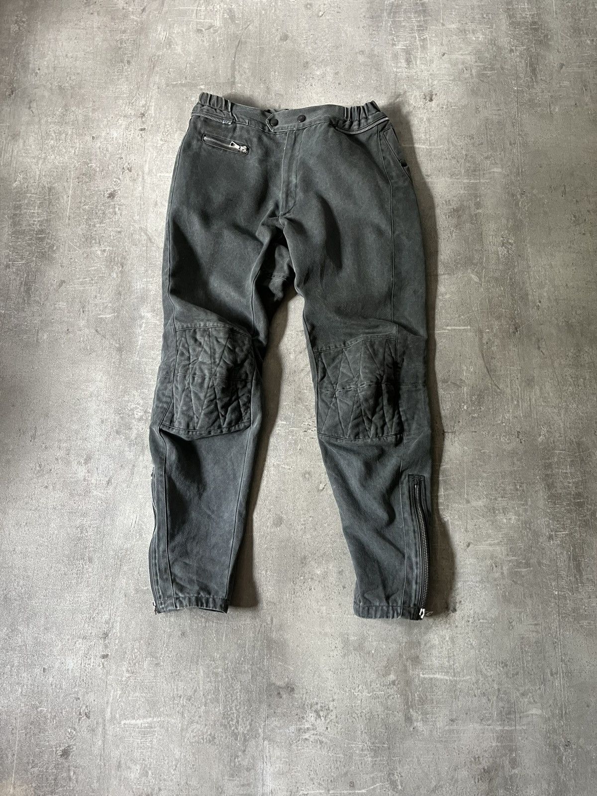 Dries Van Noten Dries Van Noten Biker moto khaki pants A/W 14 Size US 32 / EU 48 - 1 Thumbnail