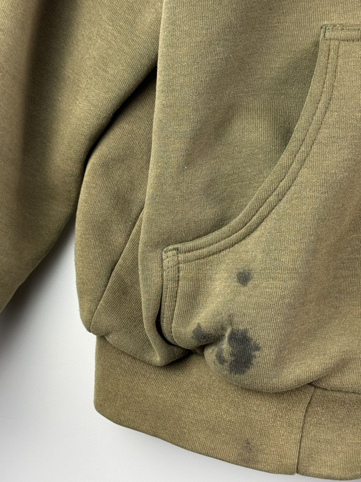 Carhartt Vintage 90s Carhartt Hoodie Thermal Zip Up Olive Green Size US L / EU 52-54 / 3 - 9 Thumbnail