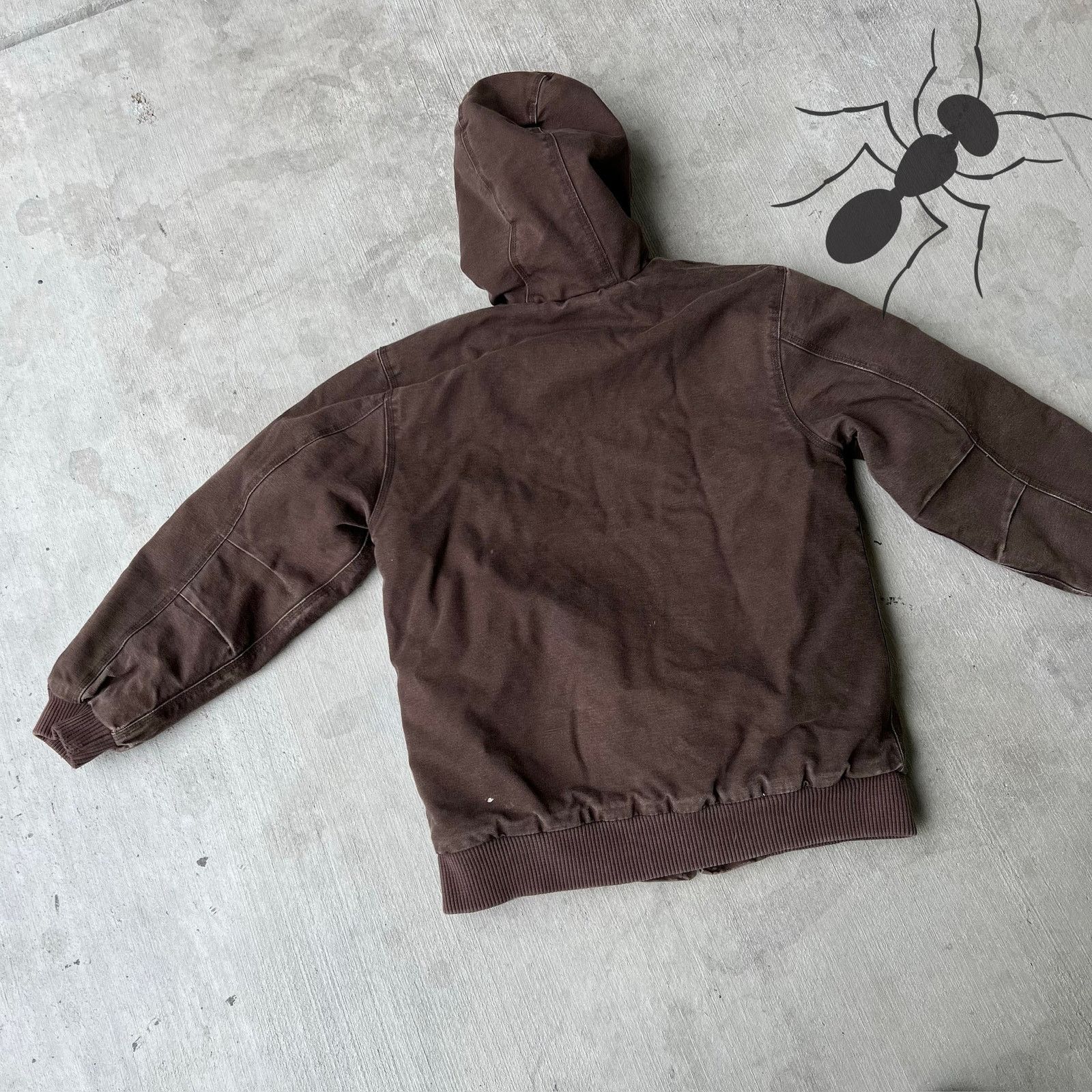 Carhartt × Vintage Carhartt YOUTH brown hooded work wear jacket Size US XS / EU 42 / 0 - 3 Thumbnail