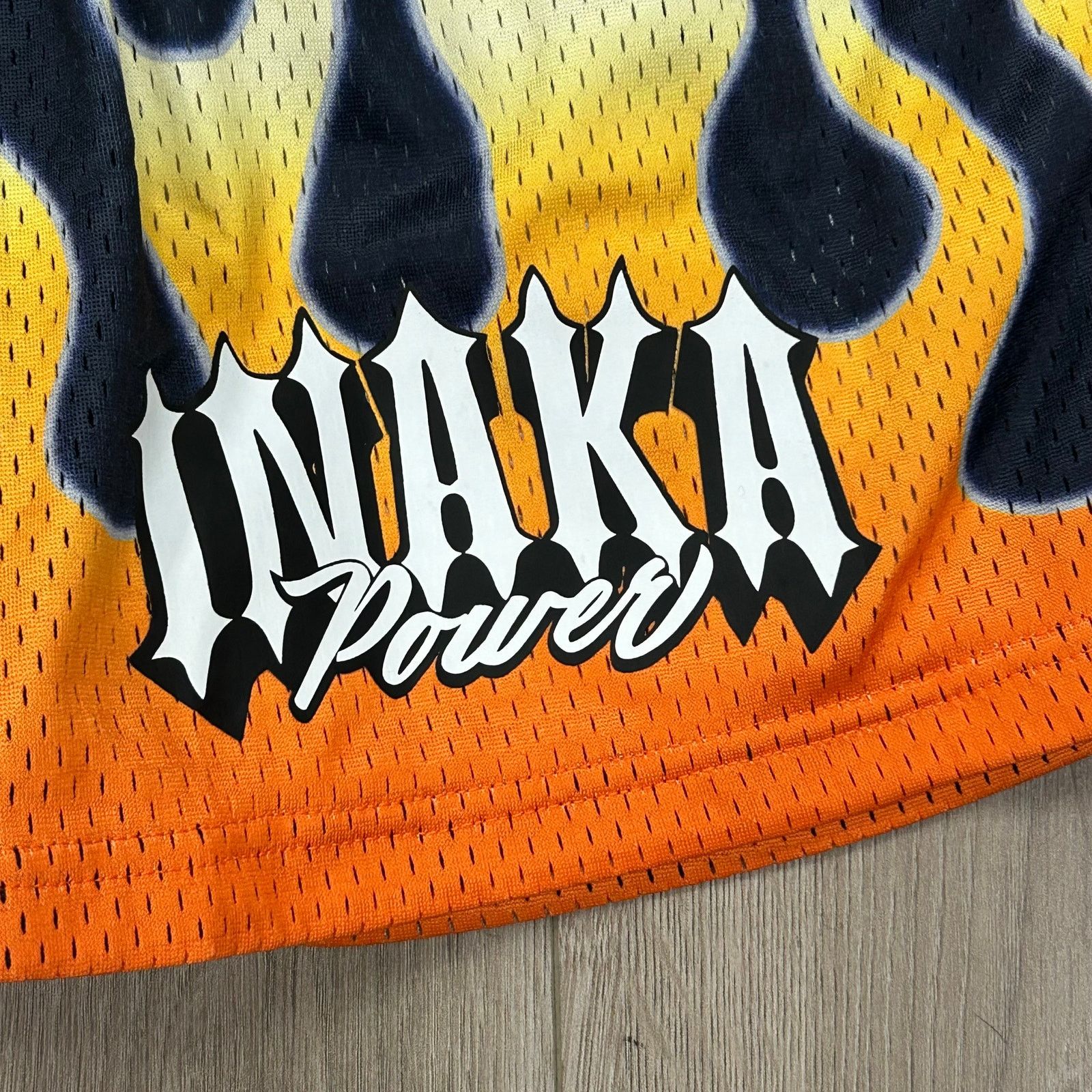 Stussy Inaka Power Orange Flame Mesh Shorts size Small S B3 Size US 30 / EU 46 - 2 Thumbnail