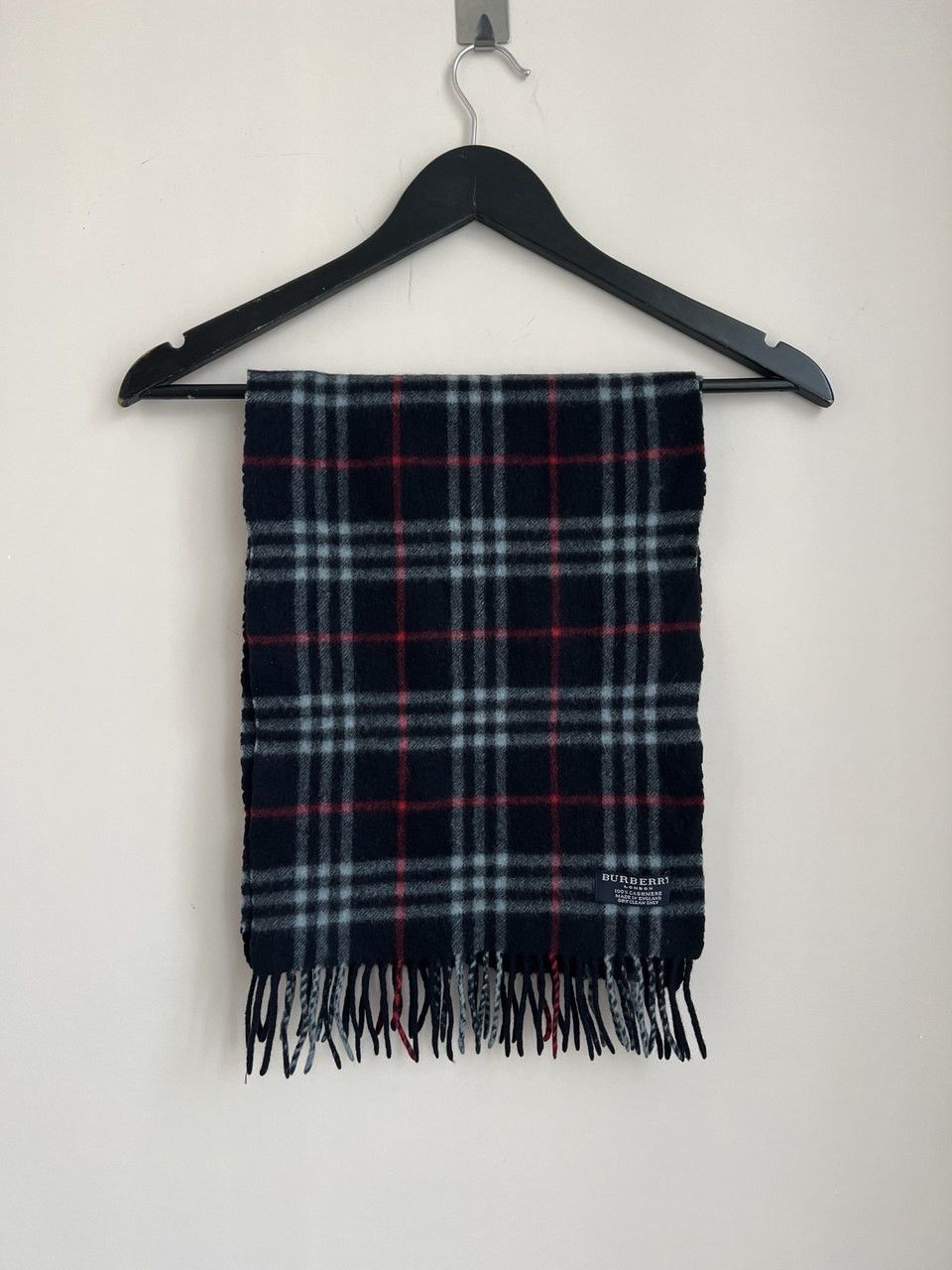 Burberry Burberry winter scarf vintage blue 100% cashmere Size ONE SIZE - 1 Thumbnail