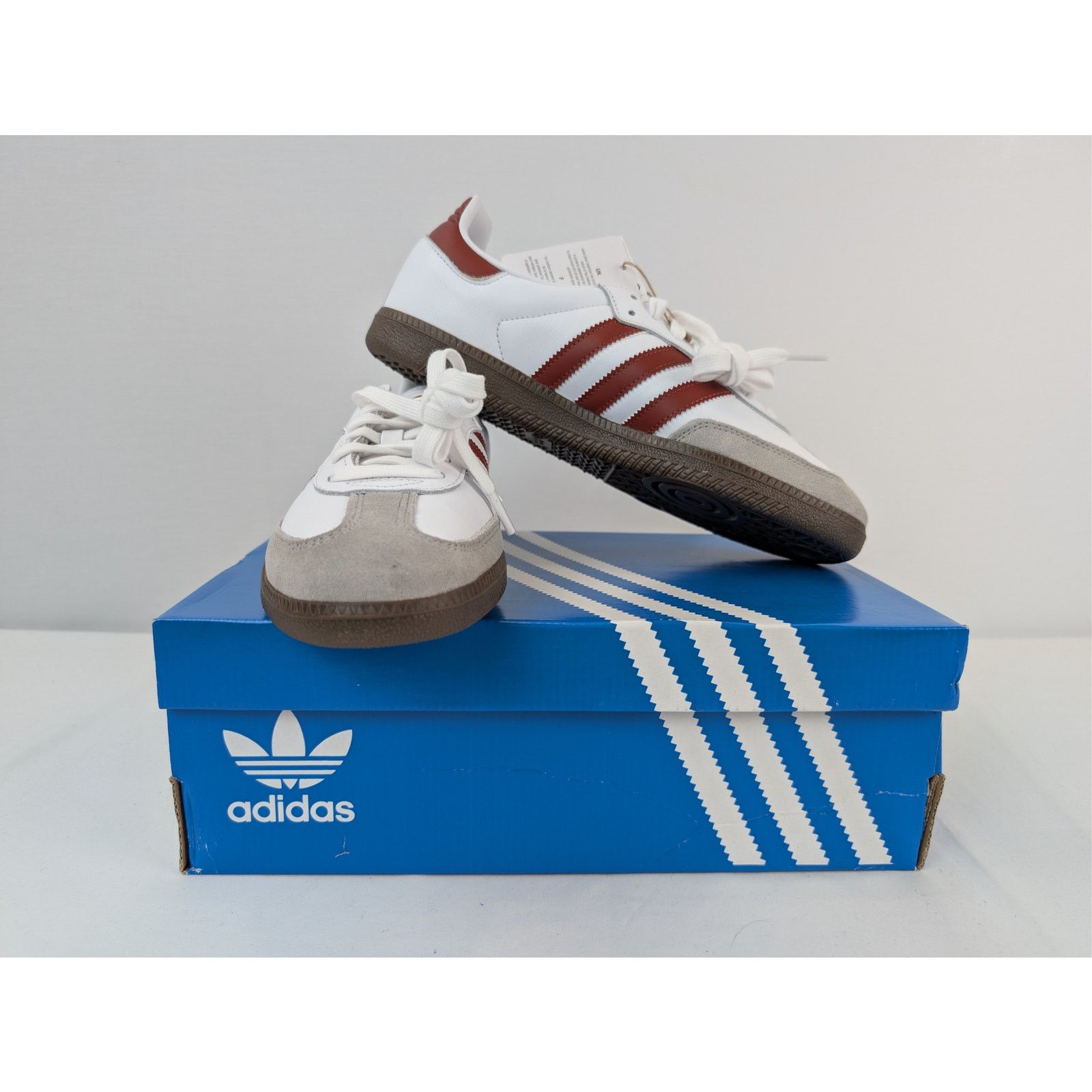 Adidas o1rshd1 Samba OG Sneaker in Footwear White / Preloved Ruby Size US 8.5 / EU 41-42 - 17 Thumbnail