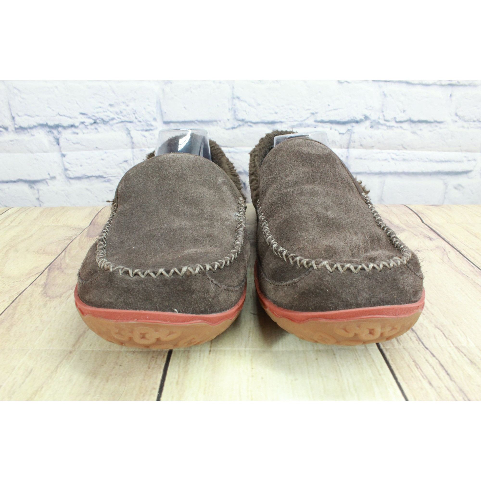 L.L. Bean LL Bean Dark Brown Suede Fleece Moc Slippers Men's Size 14 M Size US 14 / EU 47 - 4 Thumbnail