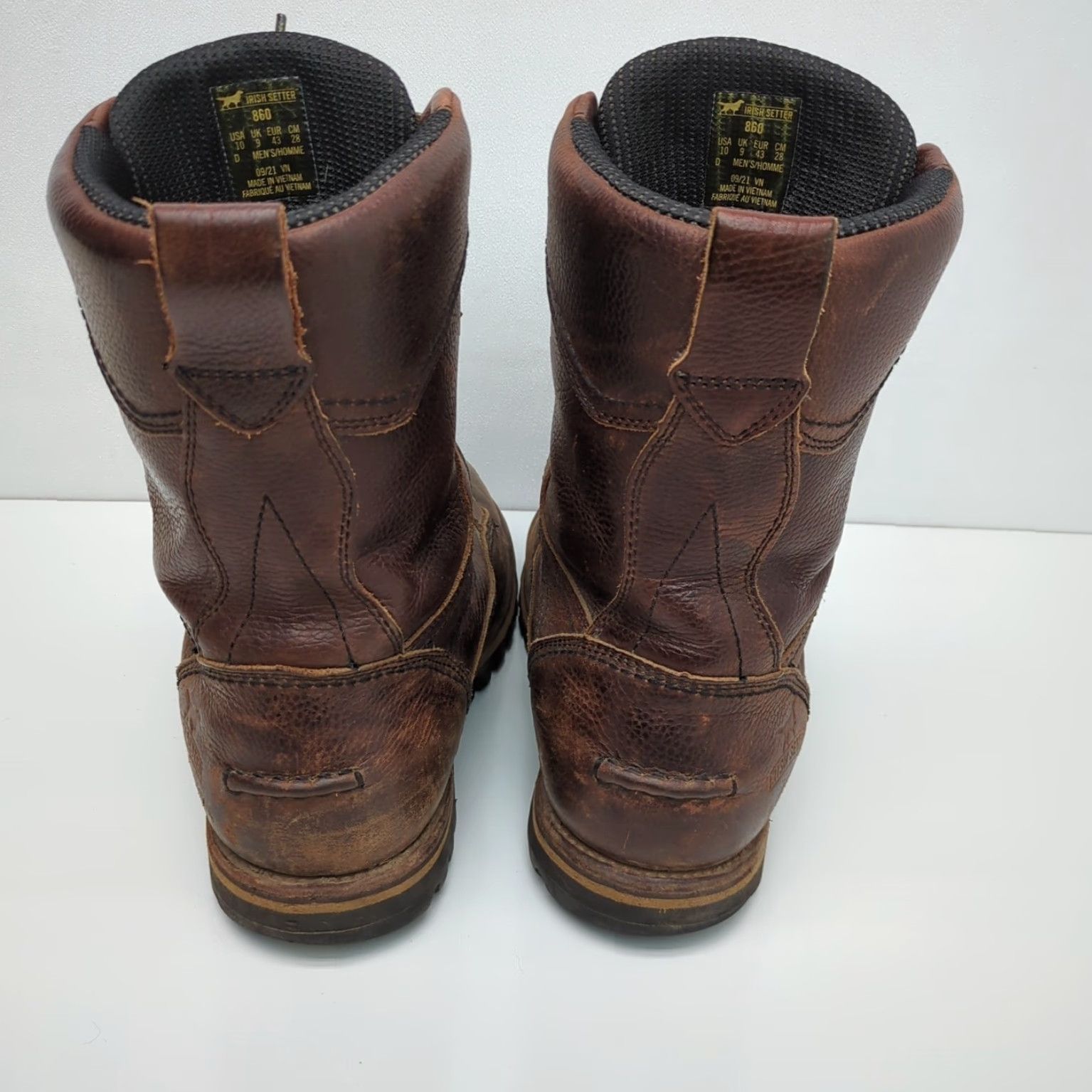 Vintage Irish Setter Mens Size 10 Boot Brown Leather Waterproof 1000g Thinsulate Snow Insulated Rubber D Size US 10 / EU 43 - 3 Thumbnail