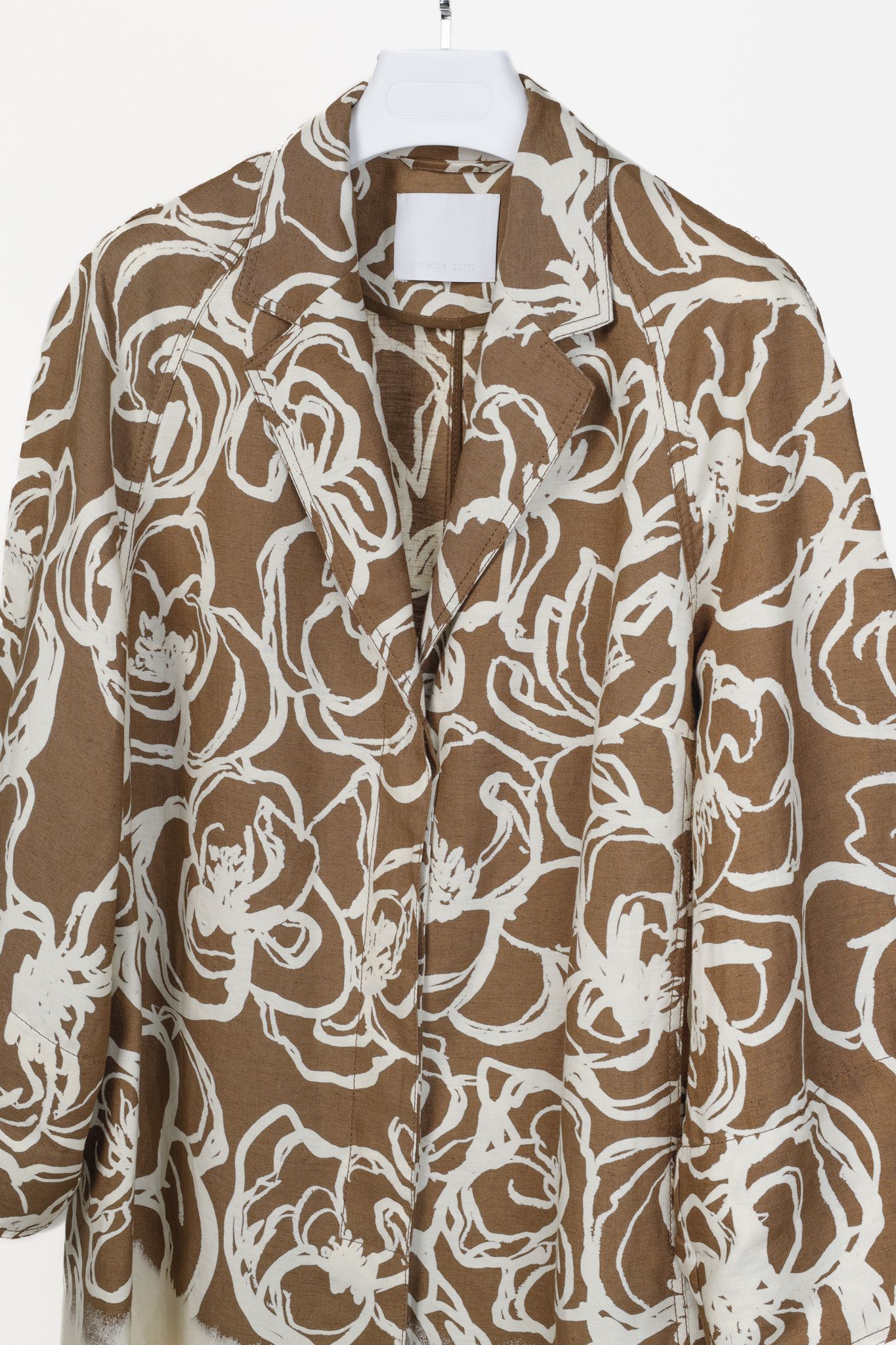 Annette Gortz Annette Gortz Abstract Floral Linen Duster Coat Size L / US 10 / IT 46 - 3 Thumbnail