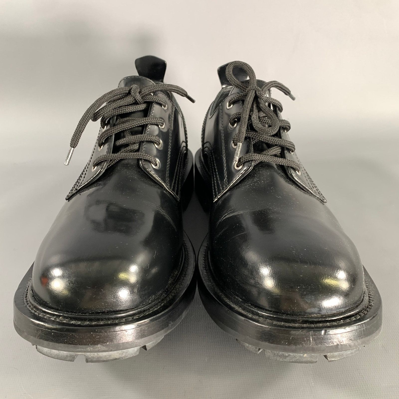 Alexander McQueen ALEXANDER MCQUEEN Size 10 Black Leather Lace Up Shoes Size US 10 / EU 43 - 4 Thumbnail