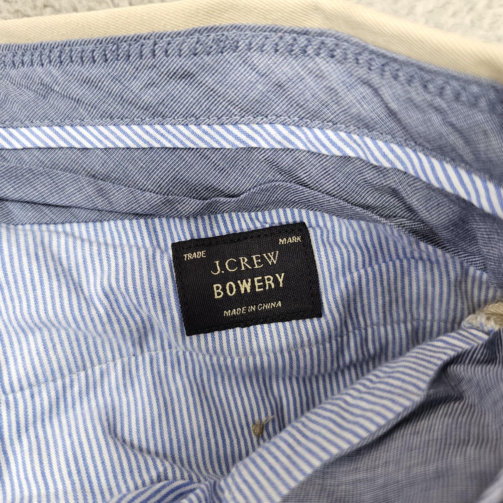 J.Crew J.Crew Bowery Chino Pants Mens 32x32 Beige Slim Fit Cotton Flat Front Casual Size US 32 / EU 48 - 2 Thumbnail