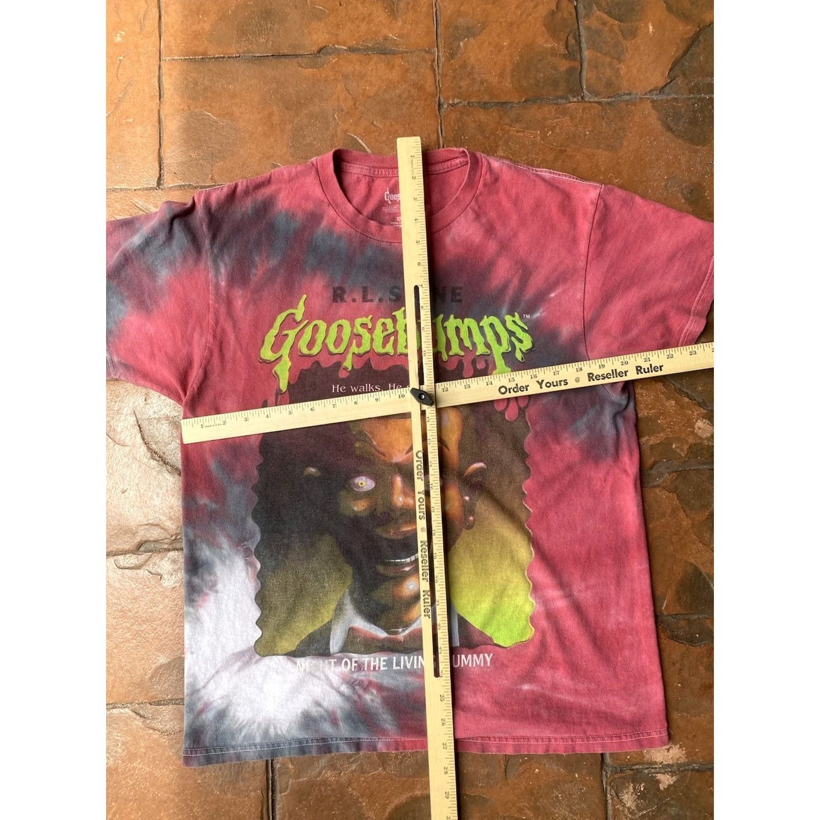 Vintage Goosebumps Night Of The Living Dummy Tie Dye T-Shirt Medium Men Red Captain? Size US M / EU 48-50 / 2 - 3 Thumbnail