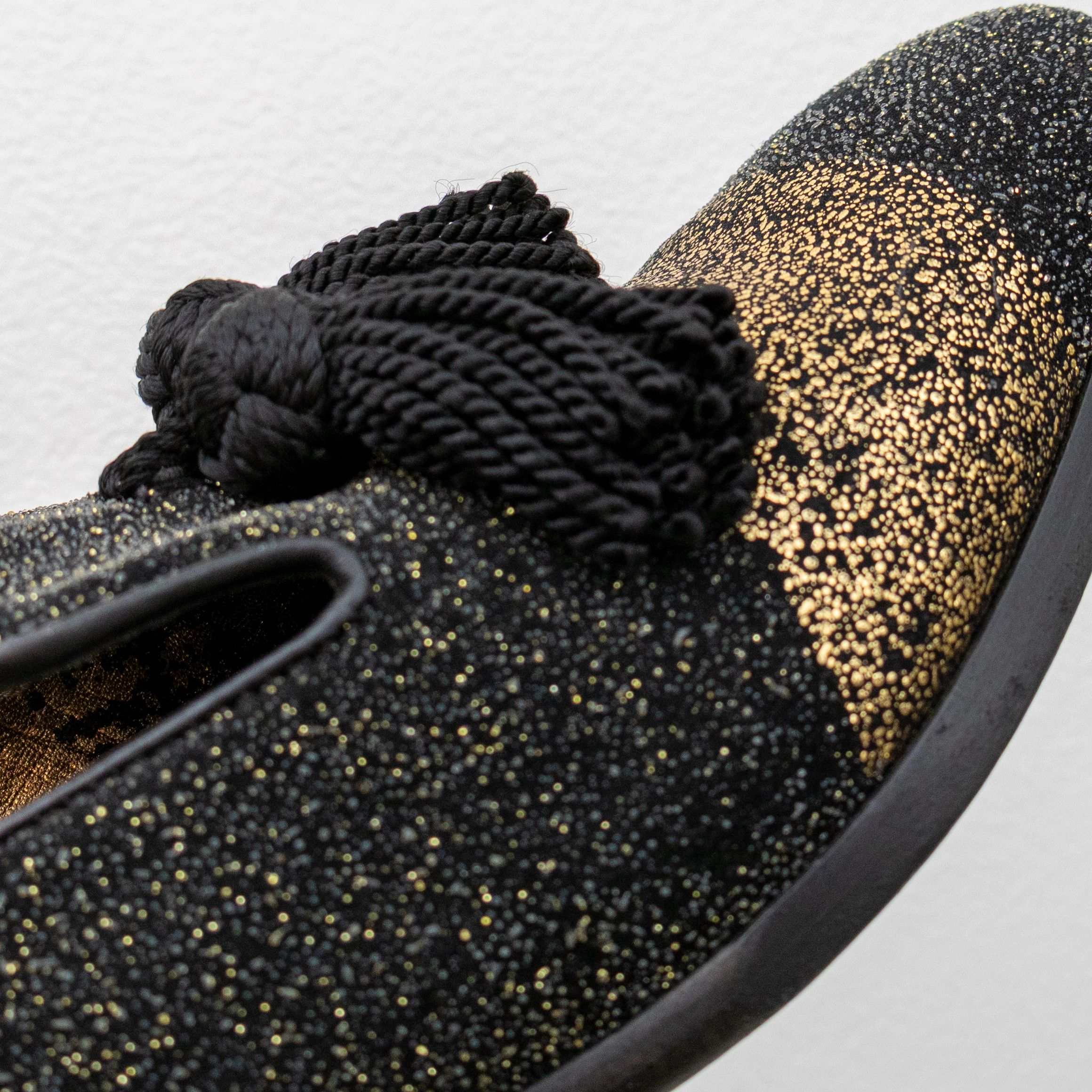 Jimmy Choo Jimmy Choo Men's Foxley/m Black & Gold Glitter Loafers Size US 7.5 / EU 40-41 - 12 Thumbnail
