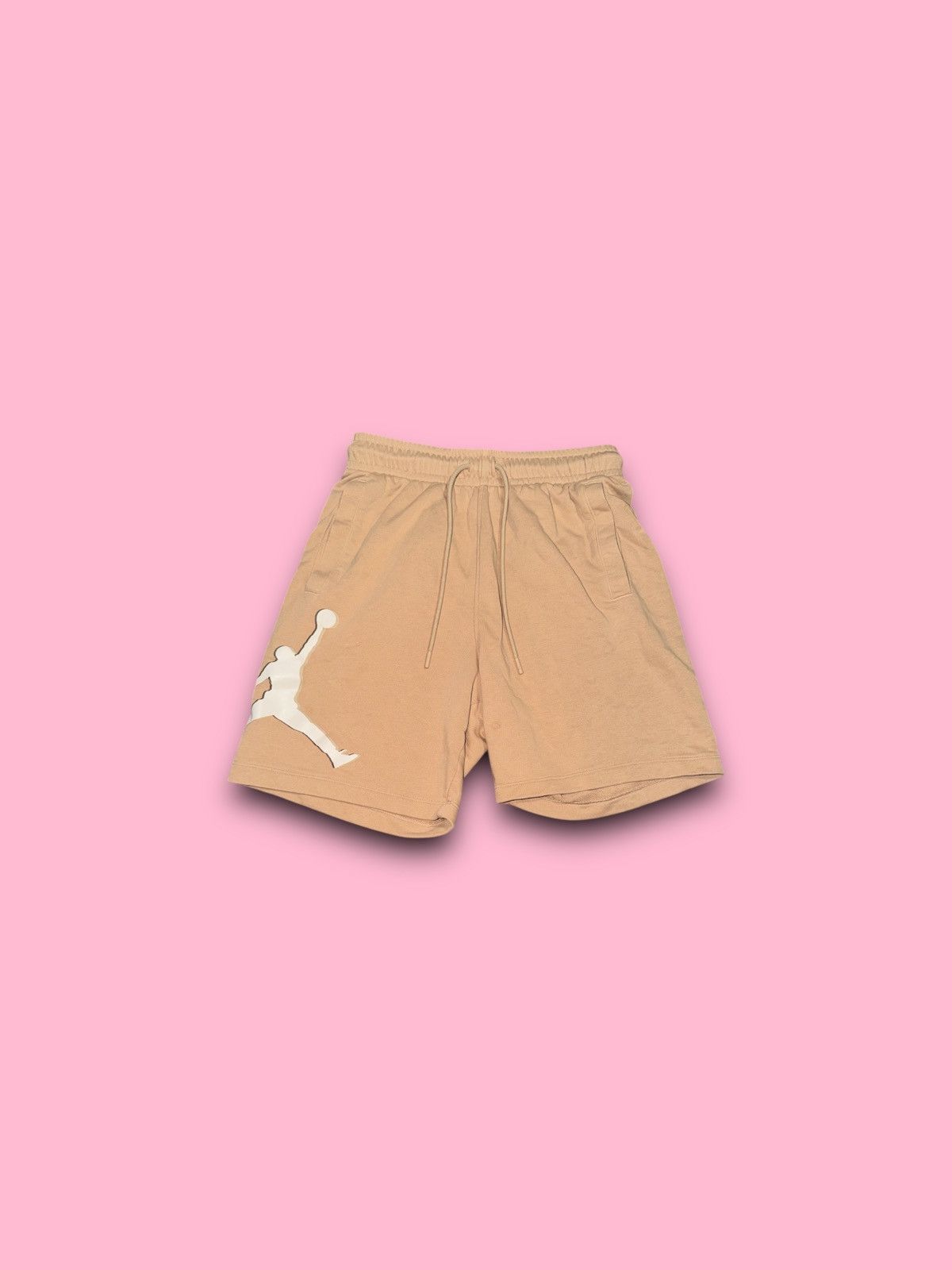 Jordan Brand Air jordan big jump man logo sweat shorts beige men’s small Size US 30 / EU 46 - 1 Thumbnail