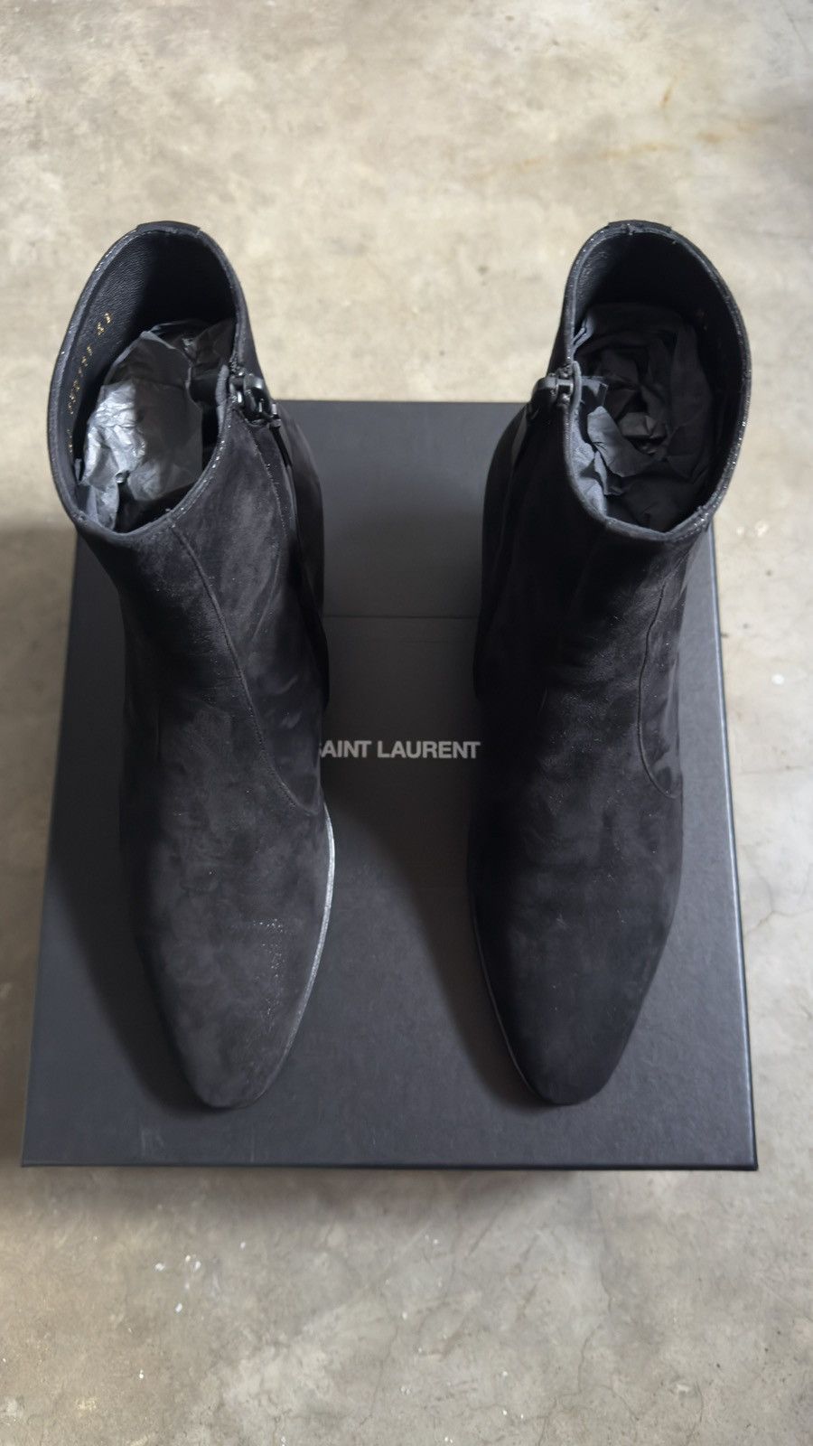 Saint Laurent Paris Saint Laurent Vassili Boots in Shimmering Suede Size US 8.5 / EU 41-42 - 7 Thumbnail