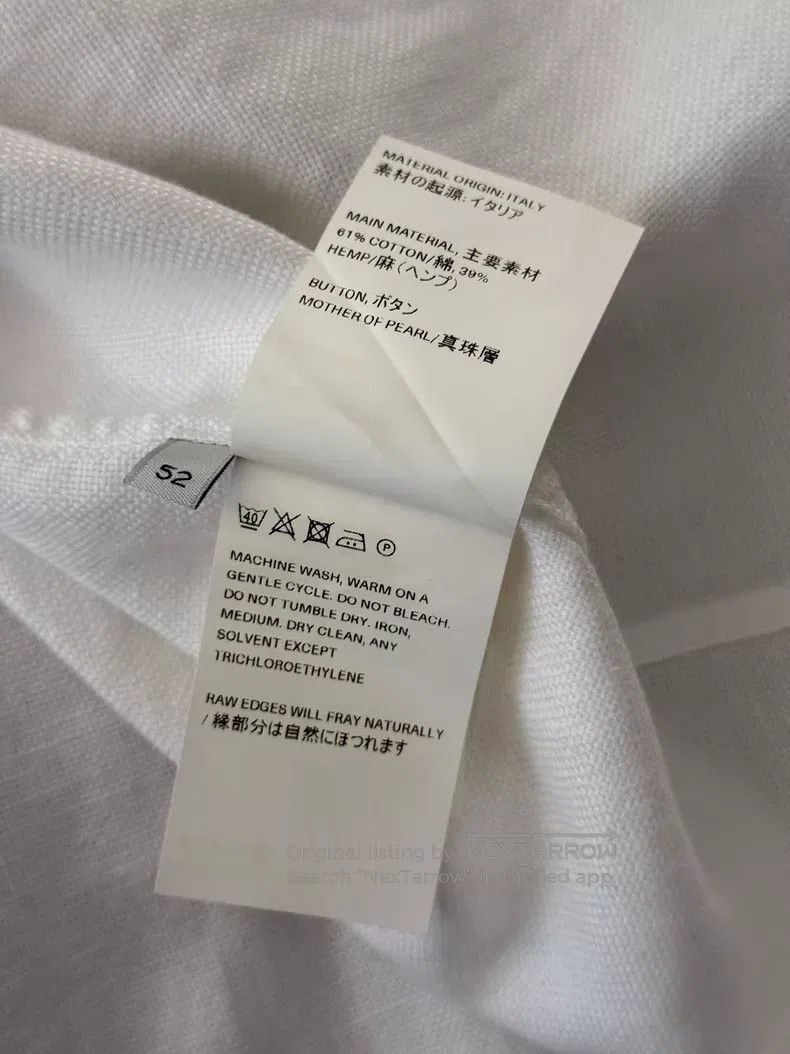 Our Legacy Our Legacy White Cotton Linen Loose Long Shirt Size US L / EU 52-54 / 3 - 7 Thumbnail