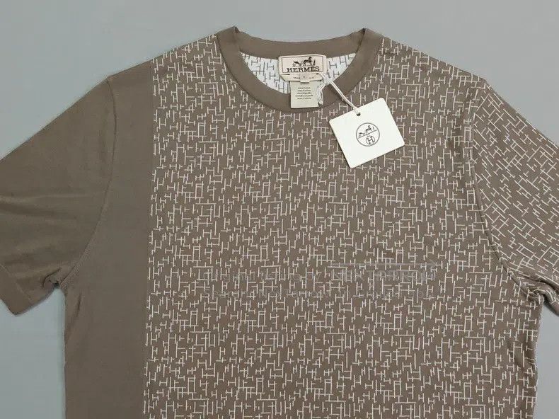 Hermes Hermes Men's knit short-sleeve t-shirt, size S, 100% sea i Size US S / EU 44-46 / 1 - 2 Thumbnail