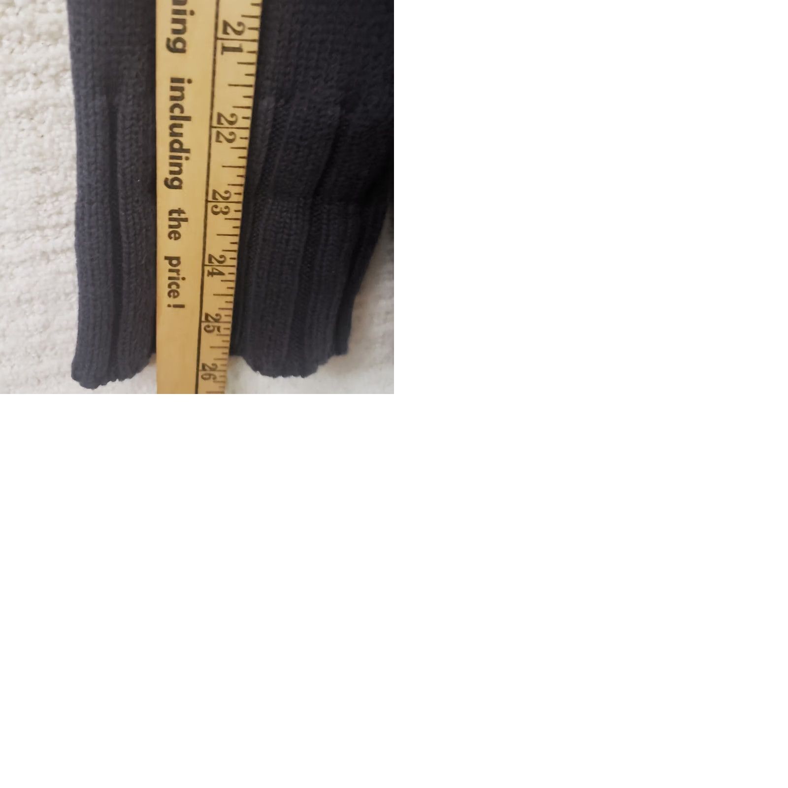 Lands' End Lands' End Women's XL Navy Blue Full Zip Mock neck Knit Sweater Cotton Size XL / US 12-14 / IT 48-50 - 10 Thumbnail