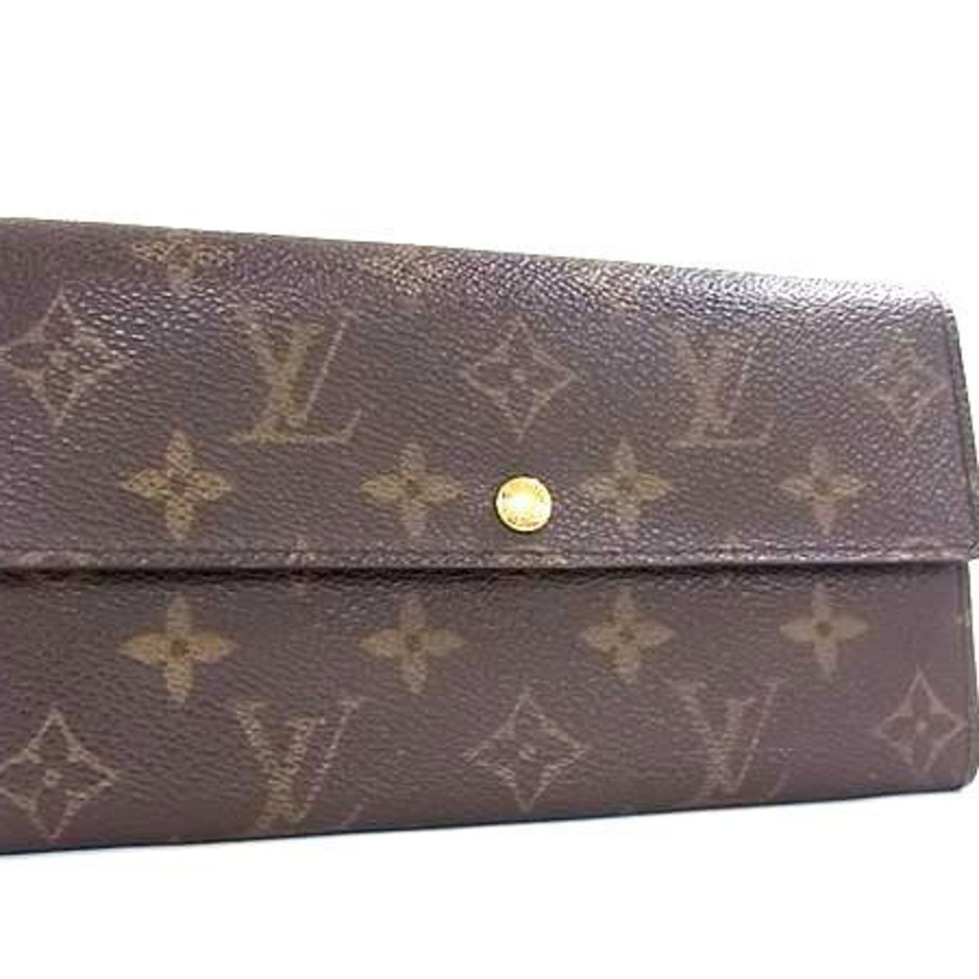 Louis Vuitton LOUIS VUITTON Monogram Pochette Porte Monnaie Credit Long Wallet M61725 Brown Leather Men's and Women's Size ONE SIZE - 1 Thumbnail