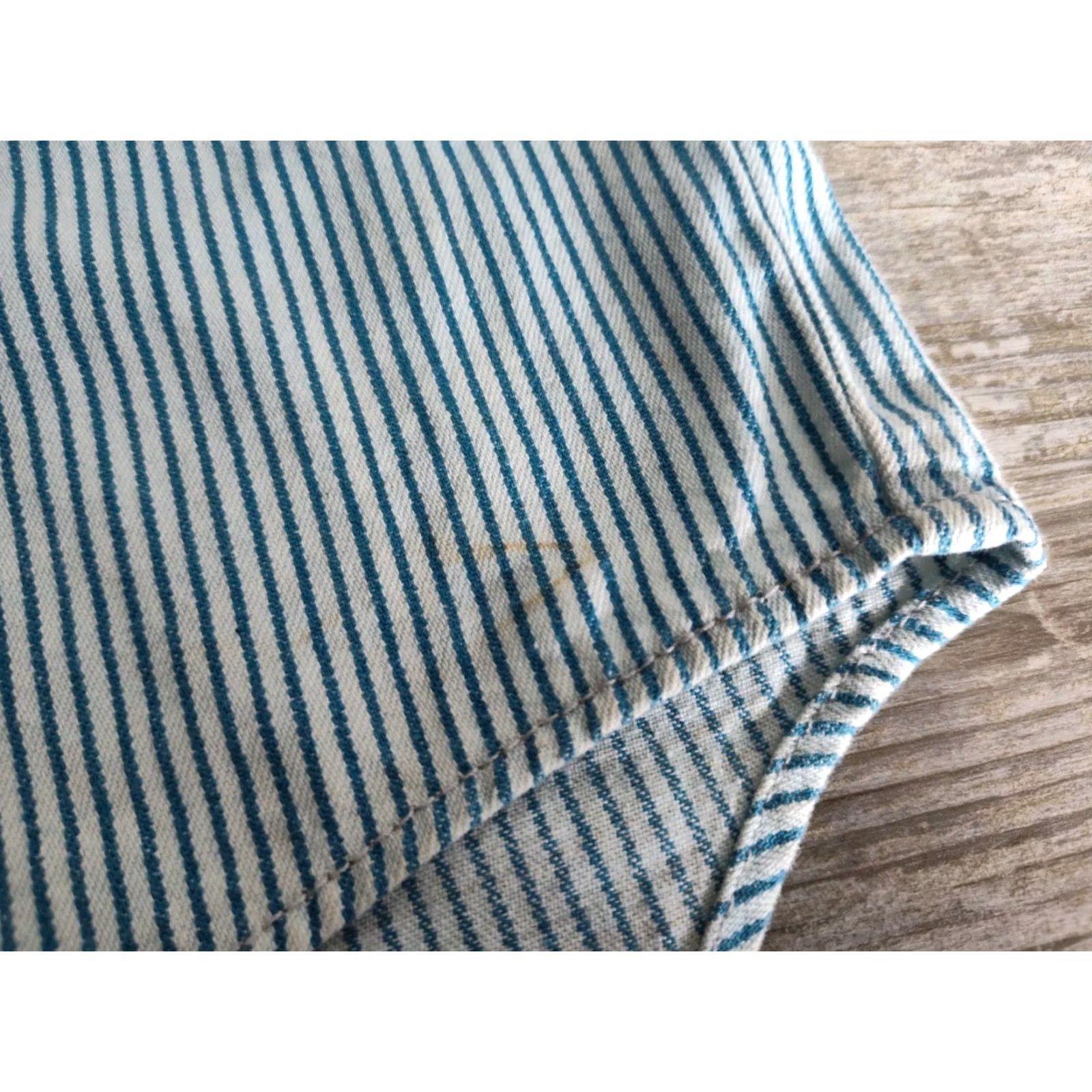 Levi's VINTAGE Levi's Button-Up Shirt Mens L Blue Striped Denim Long Sleeve 90s Outdoor Size US L / EU 52-54 / 3 - 5 Thumbnail