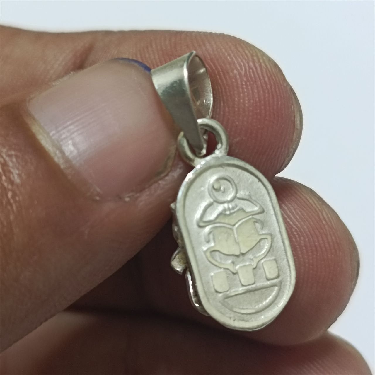 Other 925 silver scarab pendant red blue stone handmade Egyptian Size ONE SIZE - 3 Thumbnail
