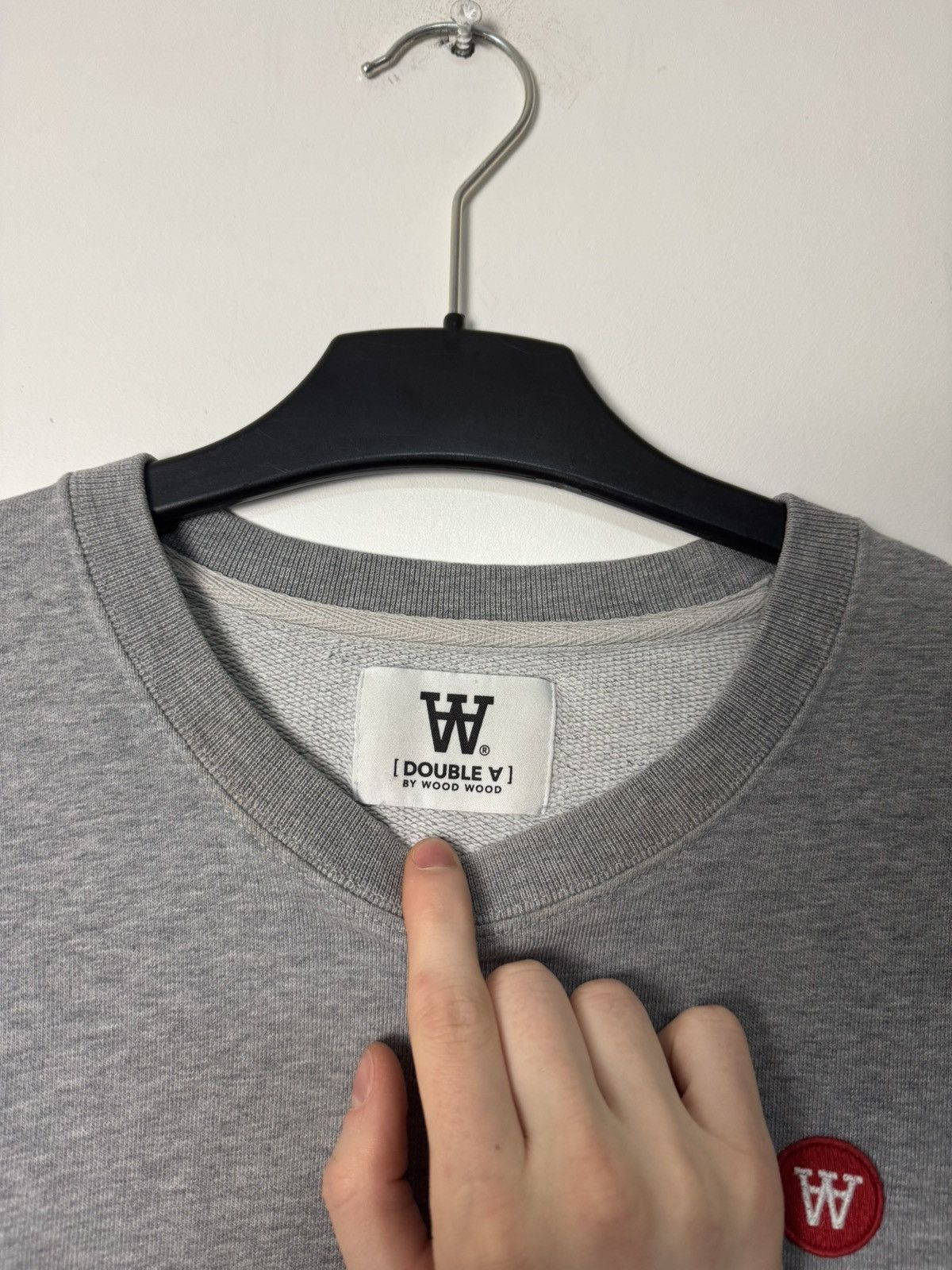 Wood Wood Double A by Wood Wood Gray Logo Sweatshirt Size US M / EU 48-50 / 2 - 4 Thumbnail