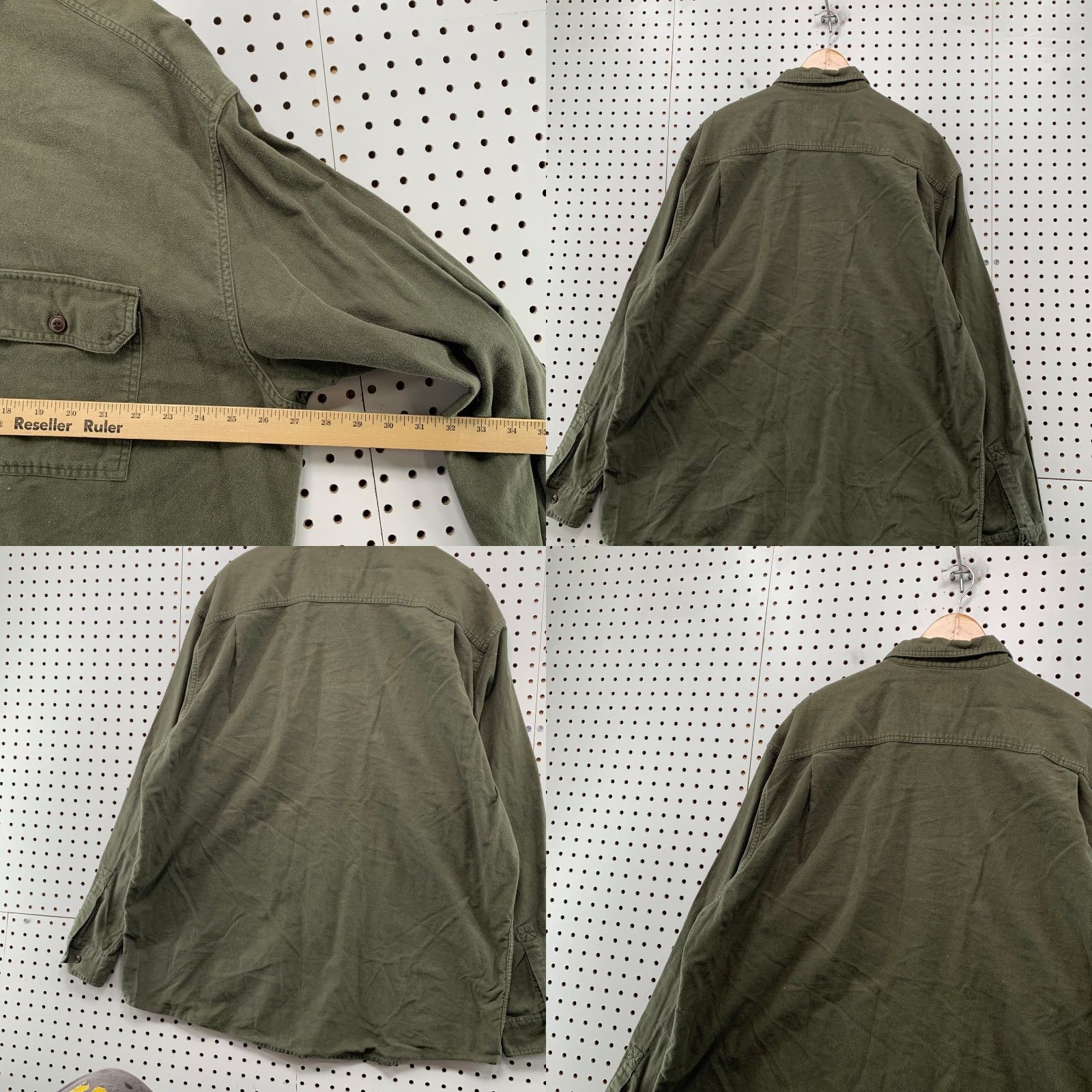 Eddie Bauer Eddie Bauer Button-Up Shirt Mens XLT Olive Green Long Sleeve Chamois Button-Down Collar Big & Tall Size US XL / EU 56 / 4 - 9 Thumbnail