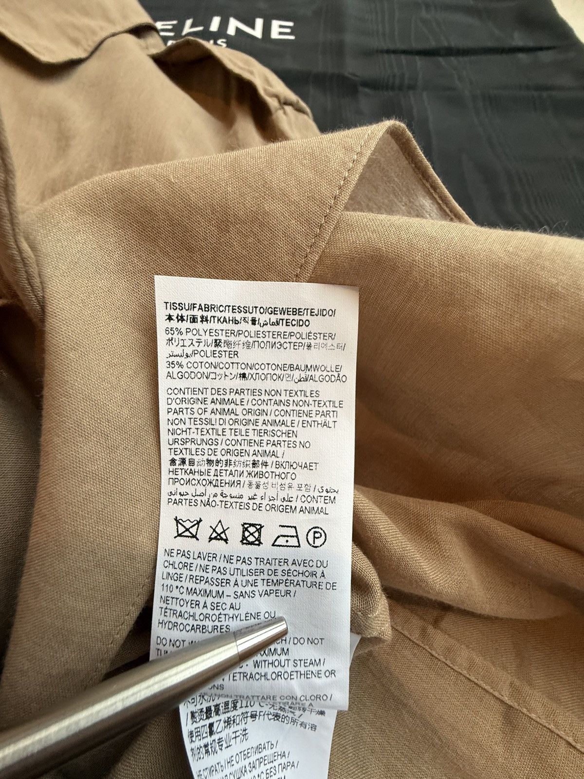 Saint Laurent Paris $1.1k SS23 Saint Laurent camo khaki army style sheer shirt L Size US L / EU 52-54 / 3 - 15 Thumbnail