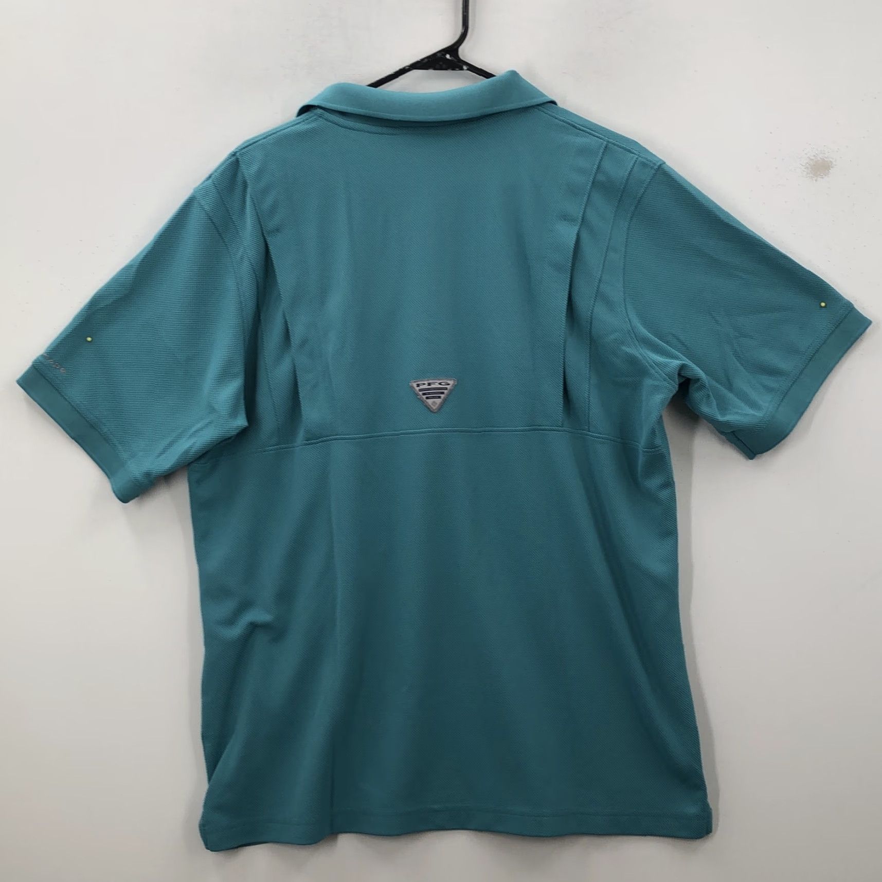 Vintage Columbia Polo T Shirt Mens Short Sleeve Teal Size Large Collared Pullover Shirt Casual Summer All Season Breathable Size US L / EU 52-54 / 3 - 6 Thumbnail