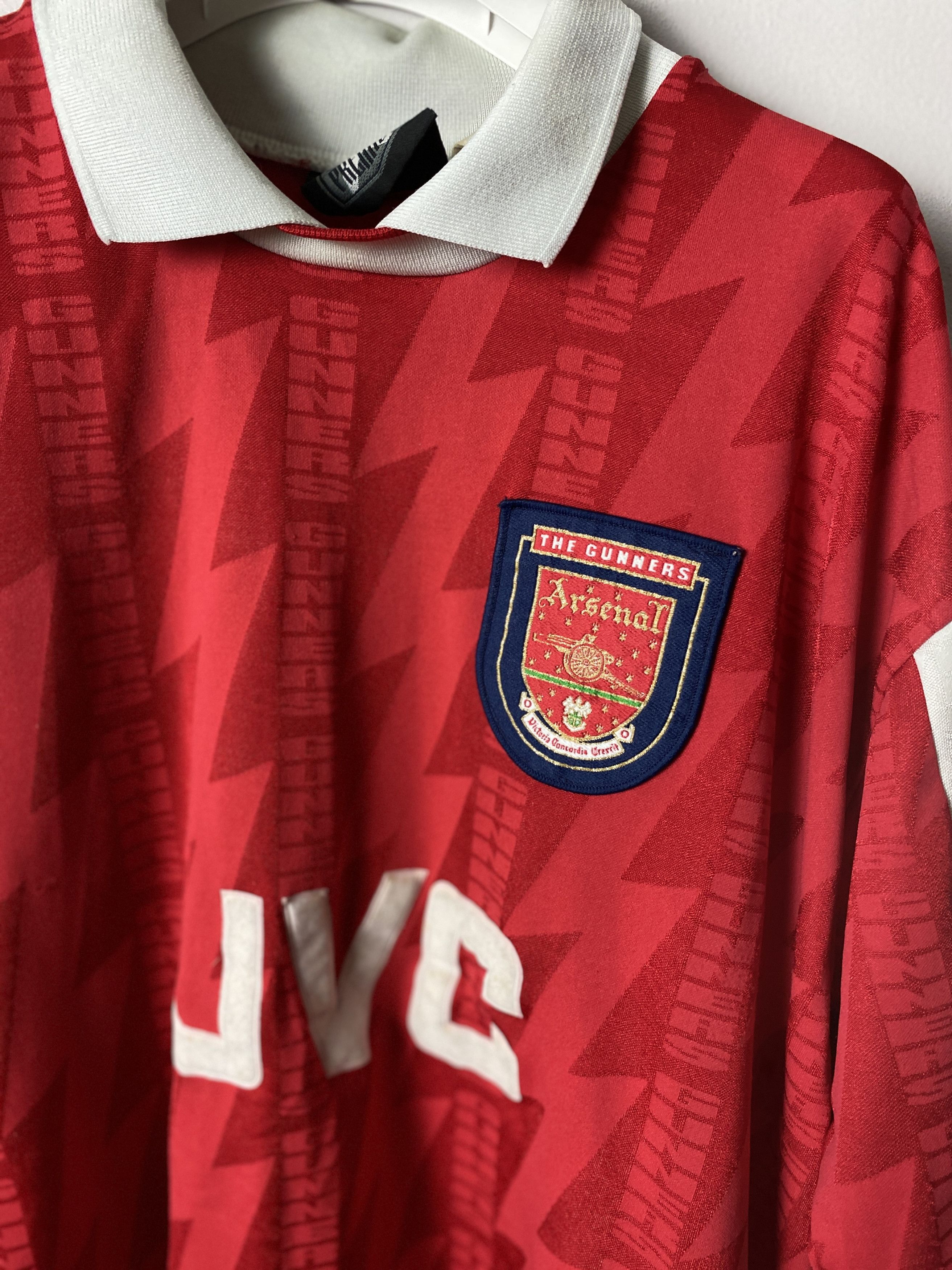 Nike × Vintage Arsenal Nike JVC Home Football Shirt 90s vintage blockcore Size US L / EU 52-54 / 3 - 2 Thumbnail