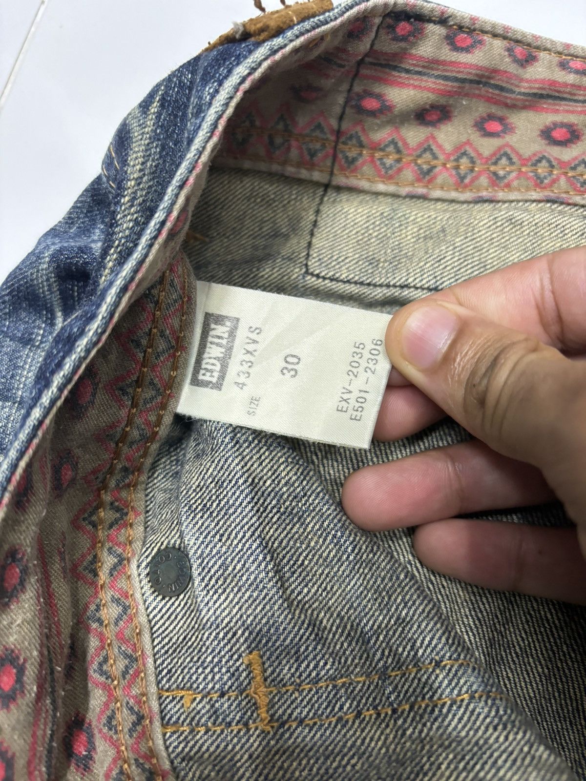 Edwin EDWIN RUSTY BAGGY DISTRESSED DENIM JEANS Size US 33 - 9 Thumbnail