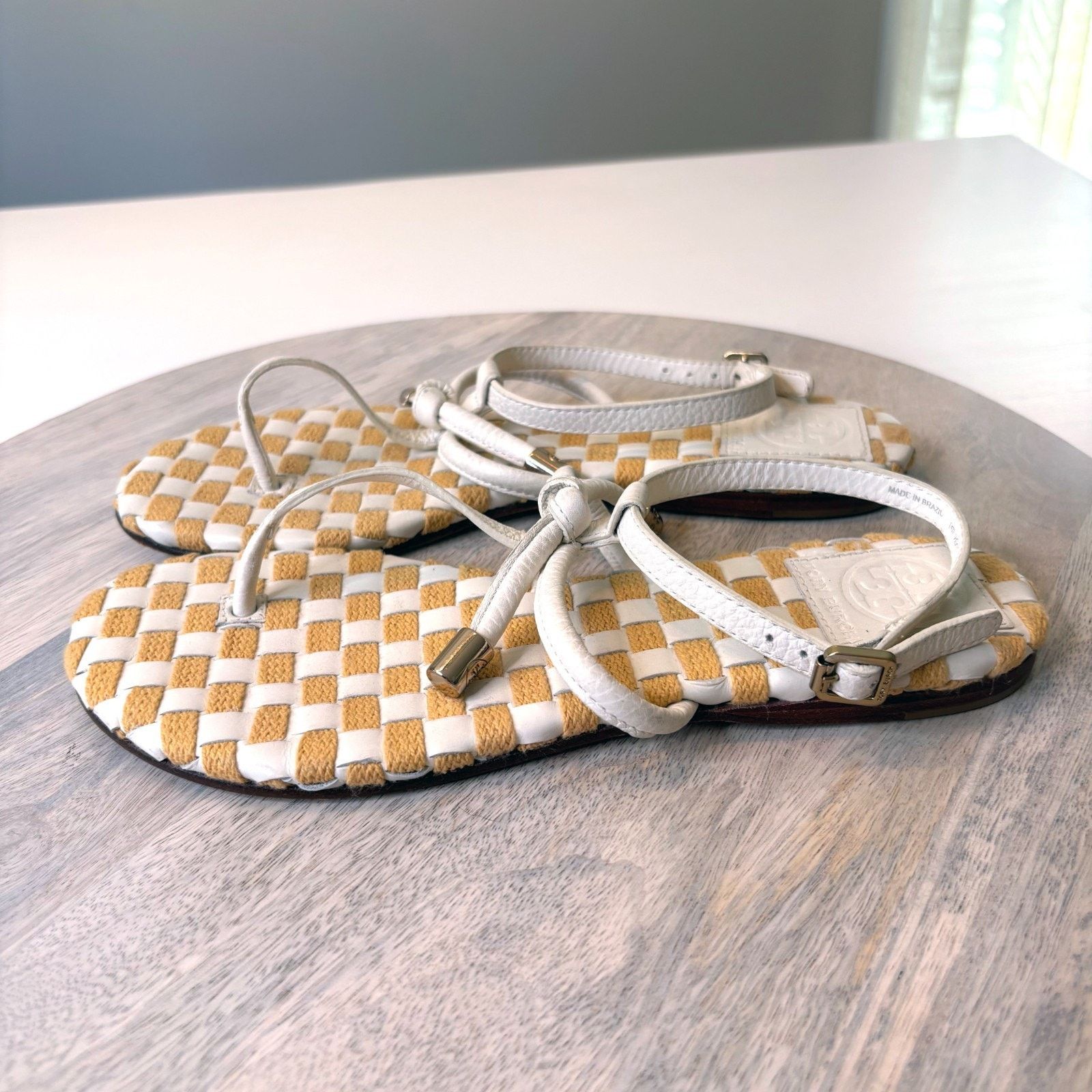 Tory Burch Tory Burch Cream White Ankle Strappy Sandals Size 6.5 M 6.5M Size US 6.5 / IT 36.5 - 3 Thumbnail