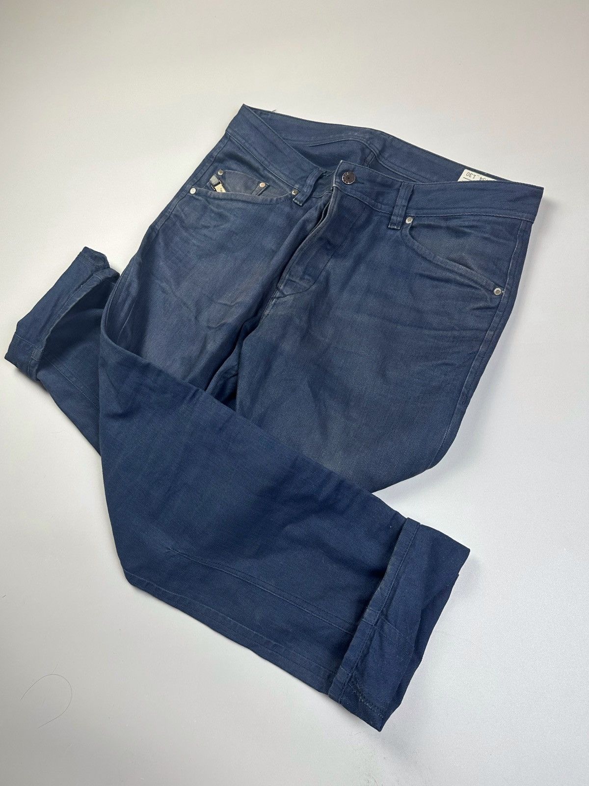 Diesel Diesel Darron Washed Blue Distressed Jeans Size US 34 / EU 50 - 1 Thumbnail