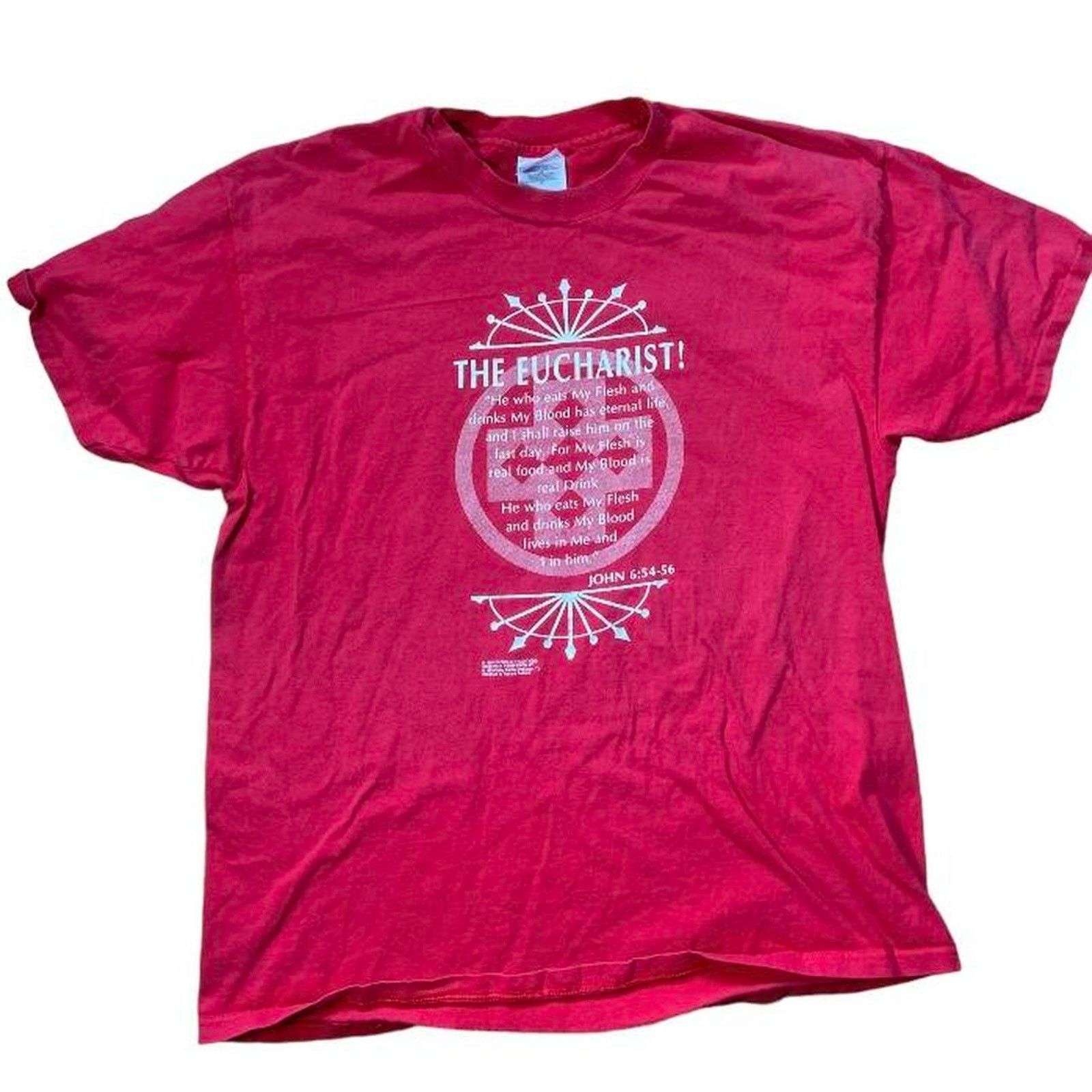 Hanes 90s jesus christ god red Size US XL / EU 56 / 4 - 1 Thumbnail