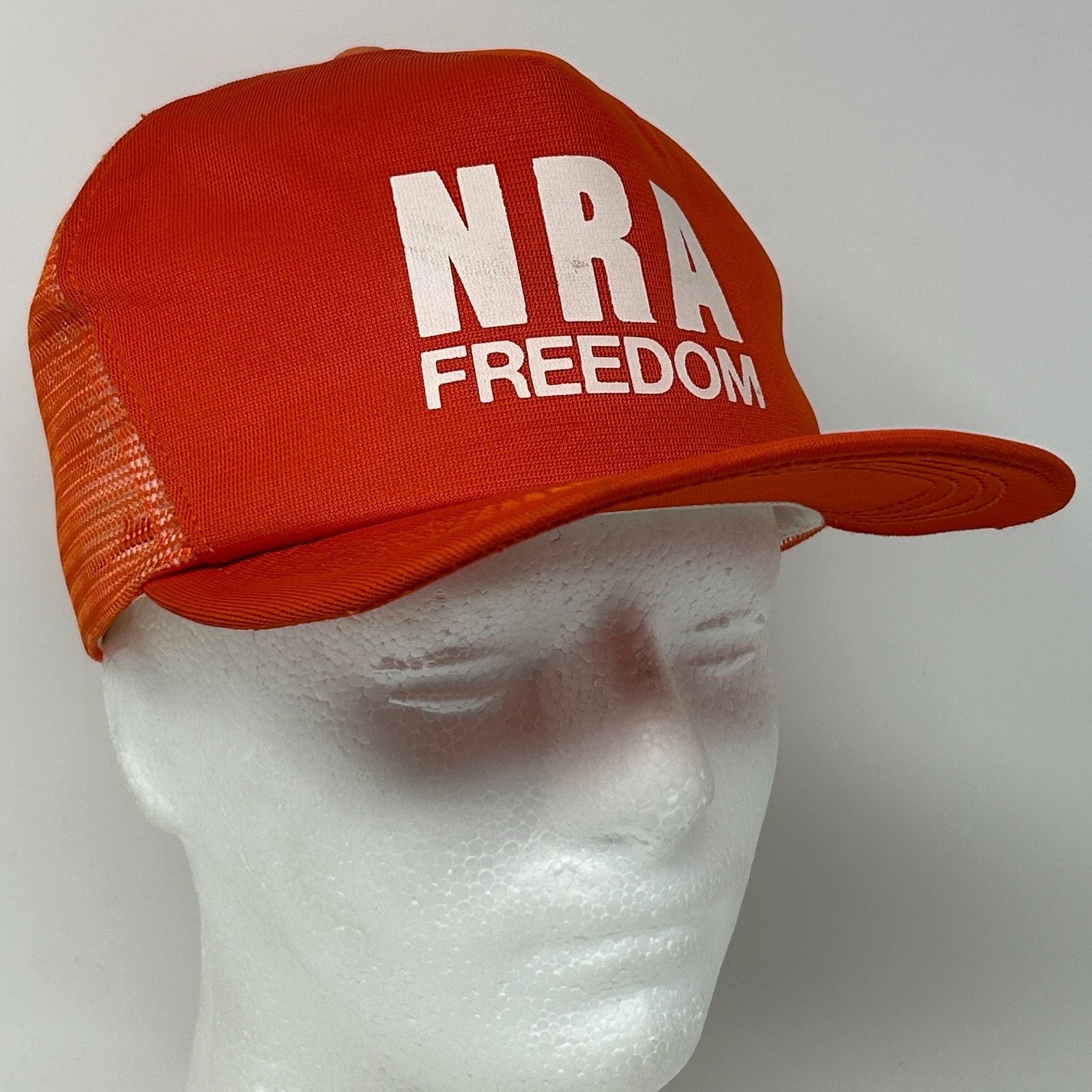 Vintage Vintage NRA Freedom Trucker Hat Baseball Cap Rifle Orange Size ONE SIZE - 10 Thumbnail