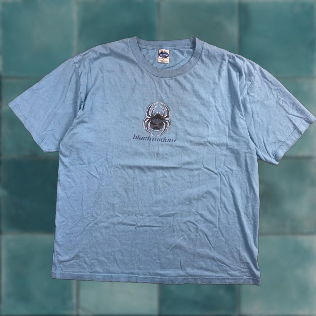 Vintage VINTAGE Spider Web Shirt XL Black Widow 90s Y2K Grunge Goth Skate Halloween T-Shirt Men Mens XL Blue Cotton Unbranded Short Sleeve Graphic Print Size US XL / EU 56 / 4 - 1 Thumbnail