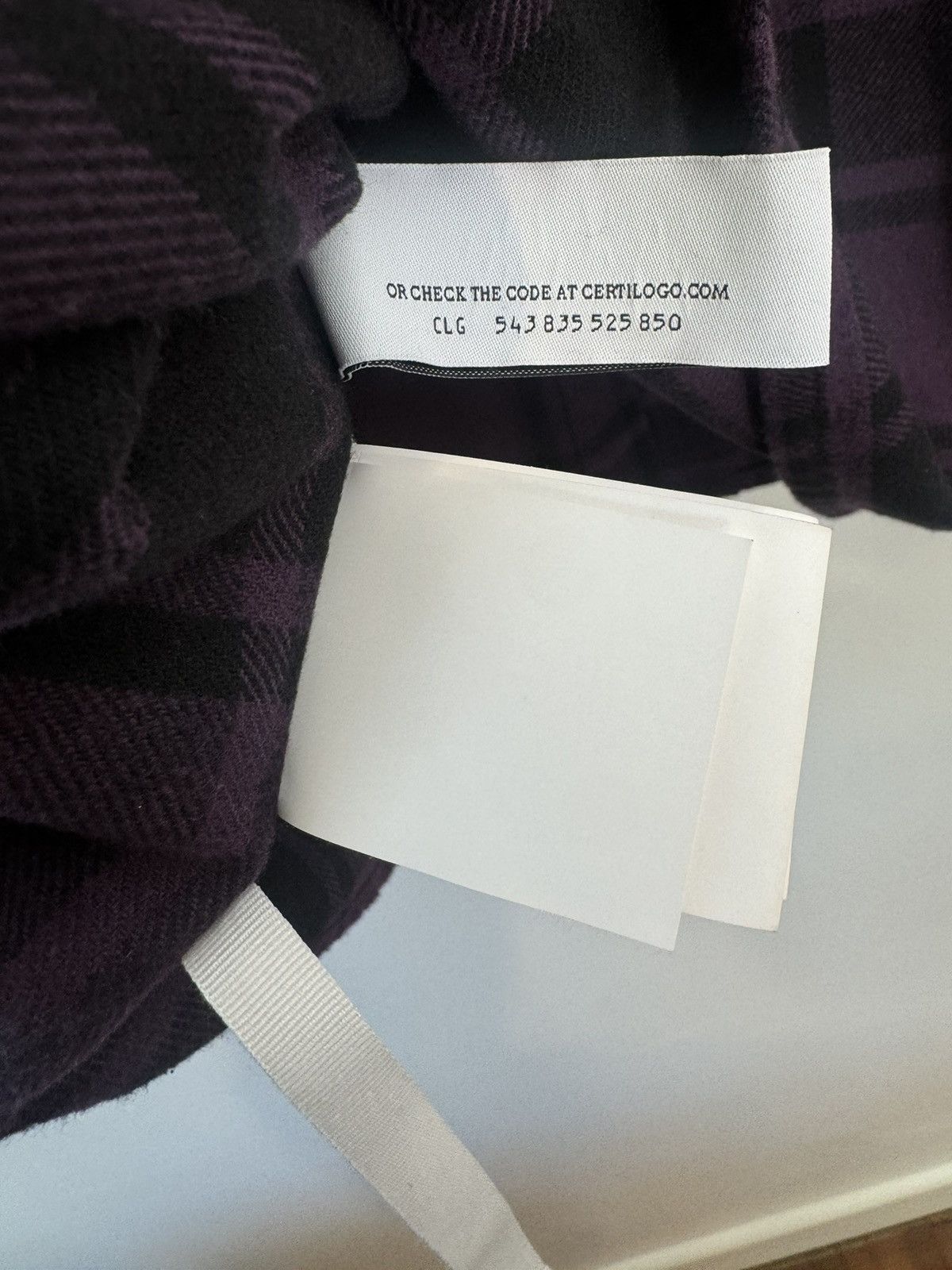 Off-White Purple Plaid Off-White Short Sleeve Button Up Size US L / EU 52-54 / 3 - 7 Thumbnail