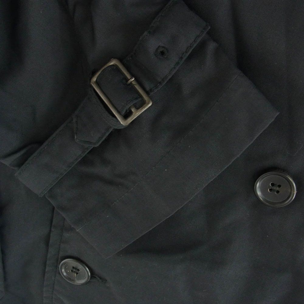 Comme des Garcons Homme Jacket Nylon Trench Coat Double Button Inseam Pocket Black Size US S / EU 44-46 / 1 - 3 Thumbnail