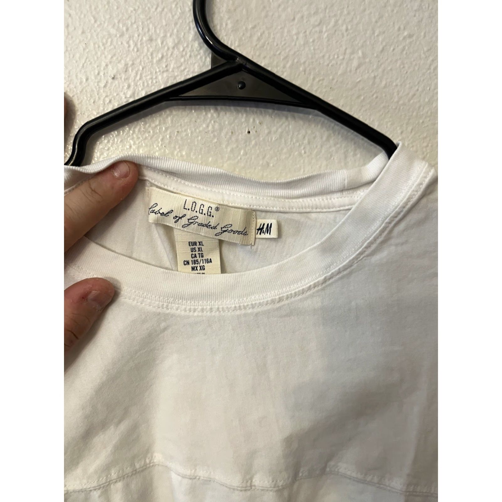 H&M H&M Solid T-Shirt 100% Cotton White Men's Size S Size US S / EU 44-46 / 1 - 3 Thumbnail