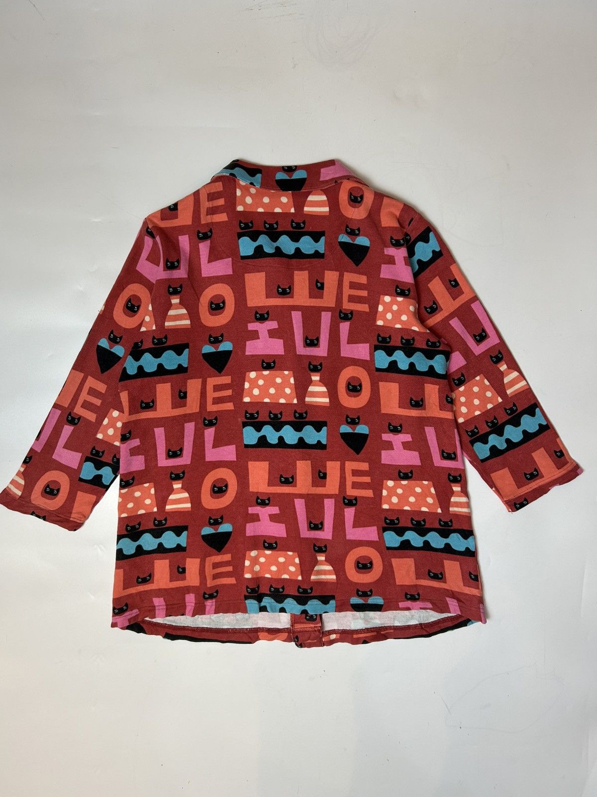 Issey Miyake × Japanese Brand ATSUKO MAKANO FUNNY CAT PRINTED BUTTON UP SHIRT Size M / US 6-8 / IT 42-44 - 4 Thumbnail