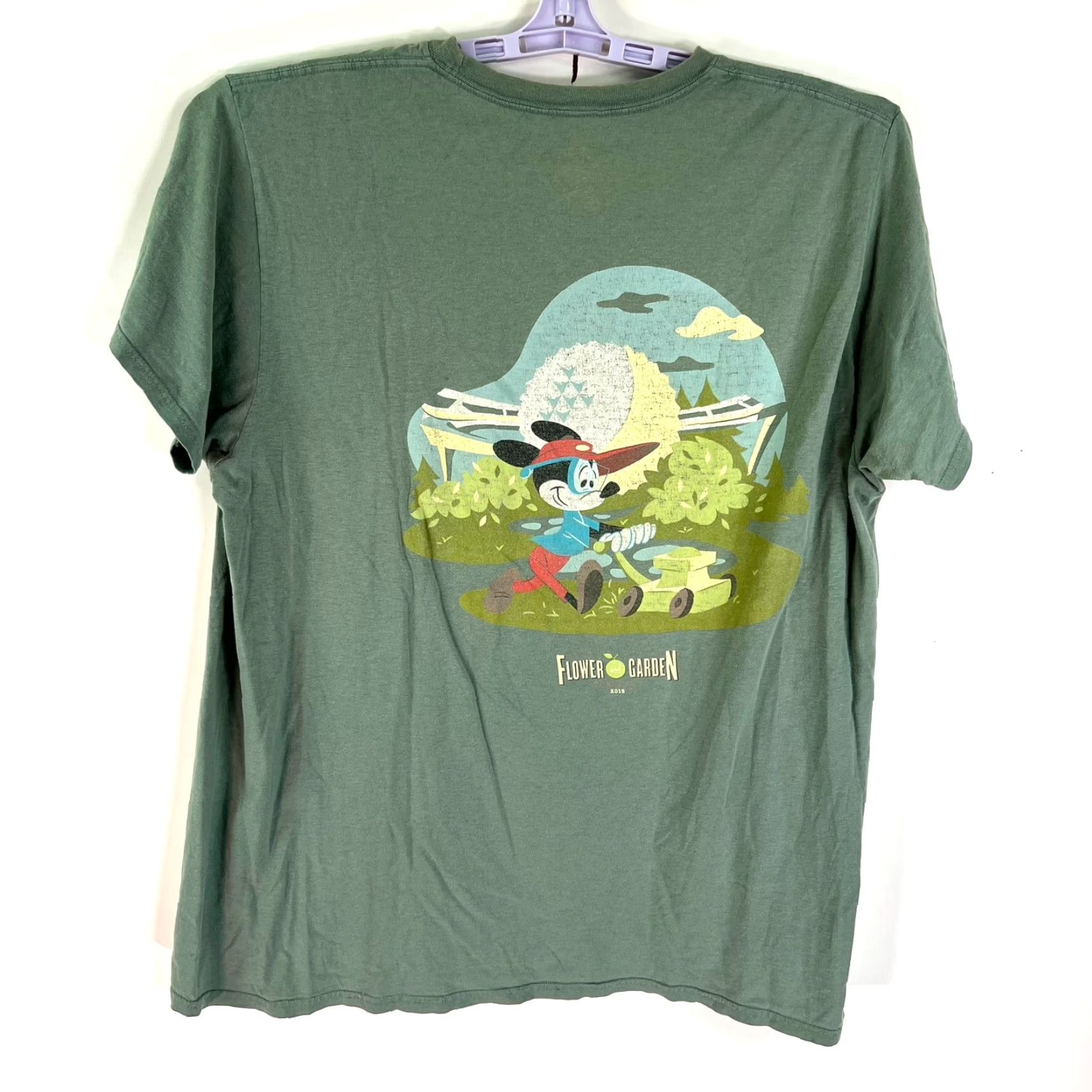 Disney Mickey’s Landscaping Service Disney Shirt Adult XL Green Graphic Men T-Shirt 100% Cotton Blend Logo Crew Neck Summer Breathable Size US XL / EU 56 / 4 - 4 Thumbnail
