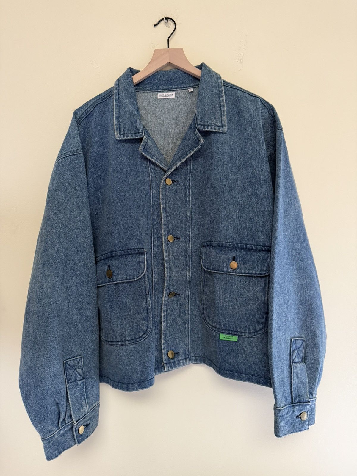 Willy Chavarria Willy Chavarria Cropped Denim Jacket Size US L / EU 52-54 / 3 - 1 Thumbnail