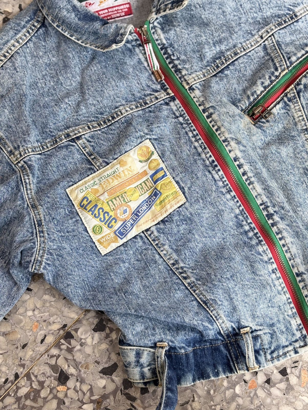 Edwin × Japanese Brand Edwin Jacket 🩵 stone wash 🏍️ Size US S / EU 44-46 / 1 - 4 Thumbnail