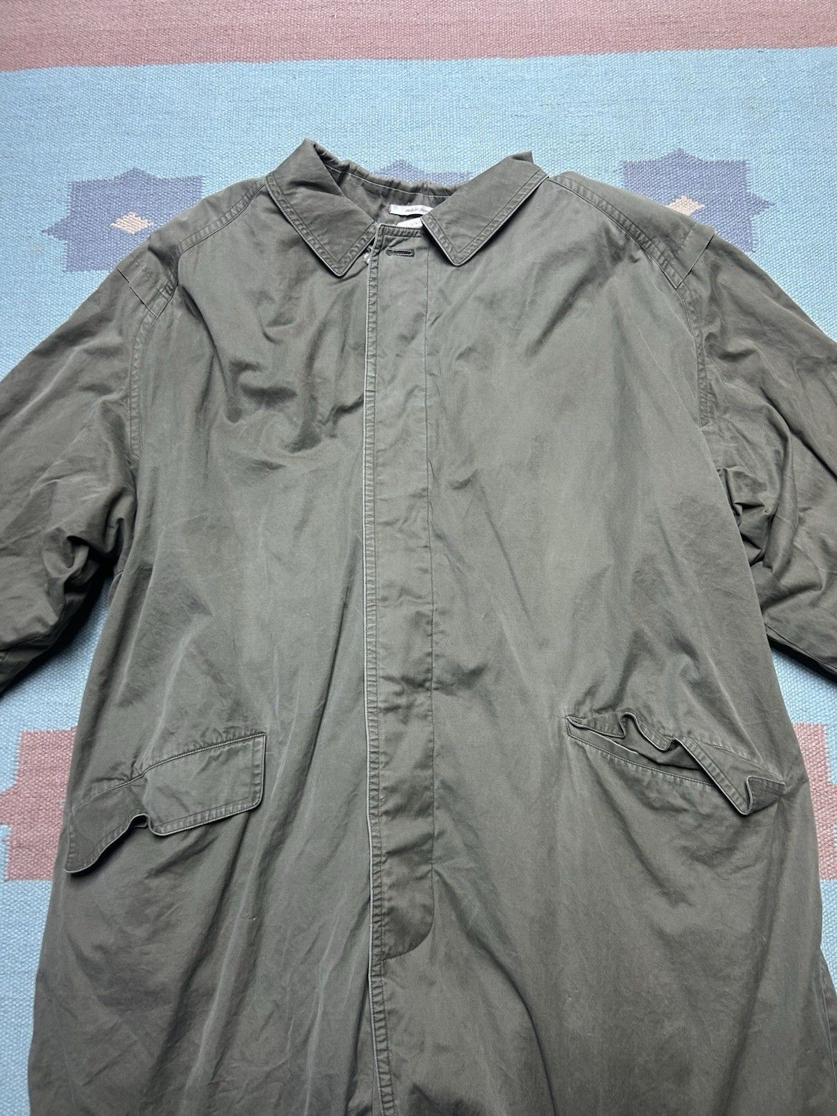 Vintage Sanyo military trench coat wool lined long jacket large 42 Size US L / EU 52-54 / 3 - 2 Thumbnail